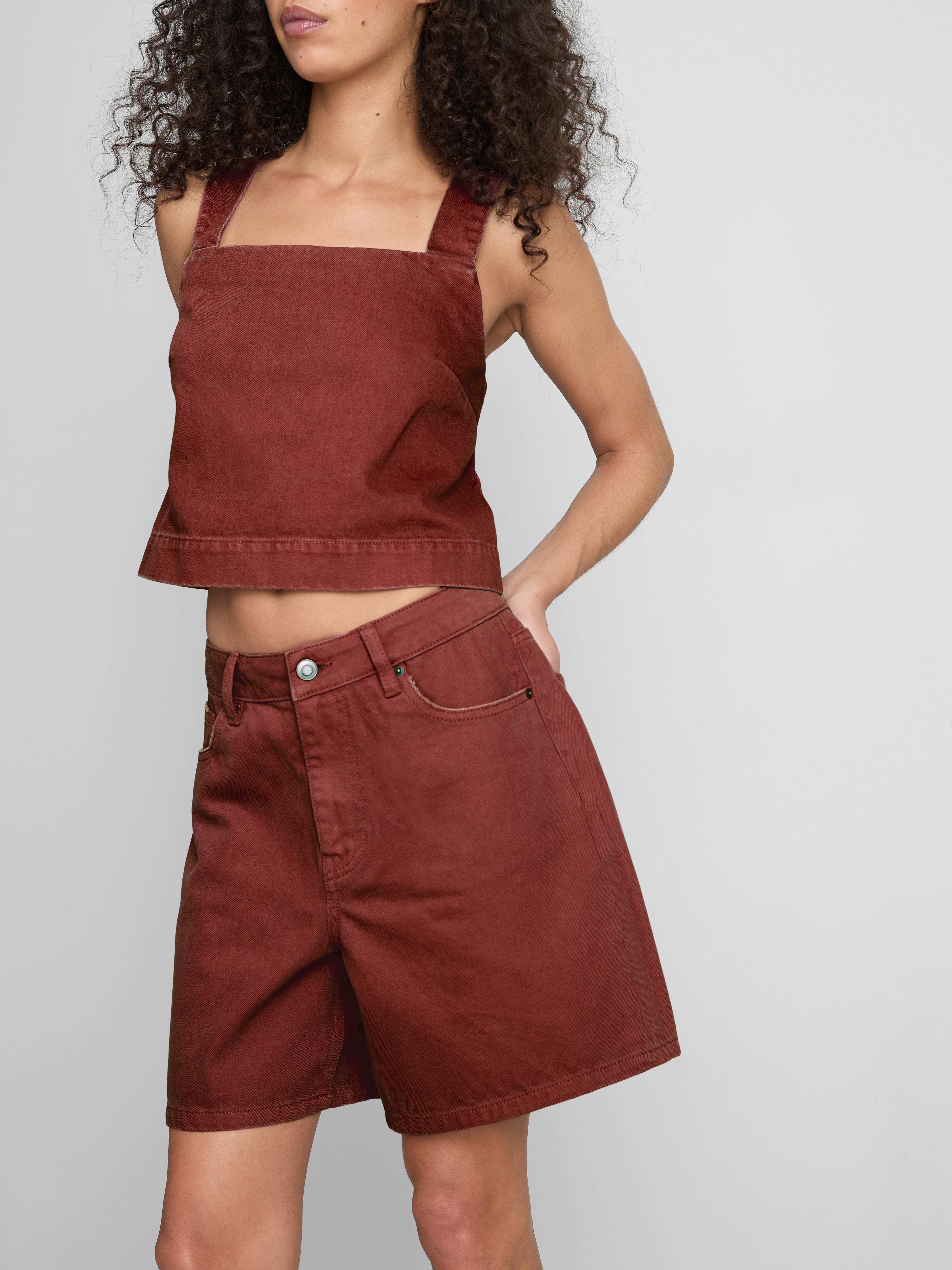 Paula Echevarría Cotton Denim Bermuda Shorts