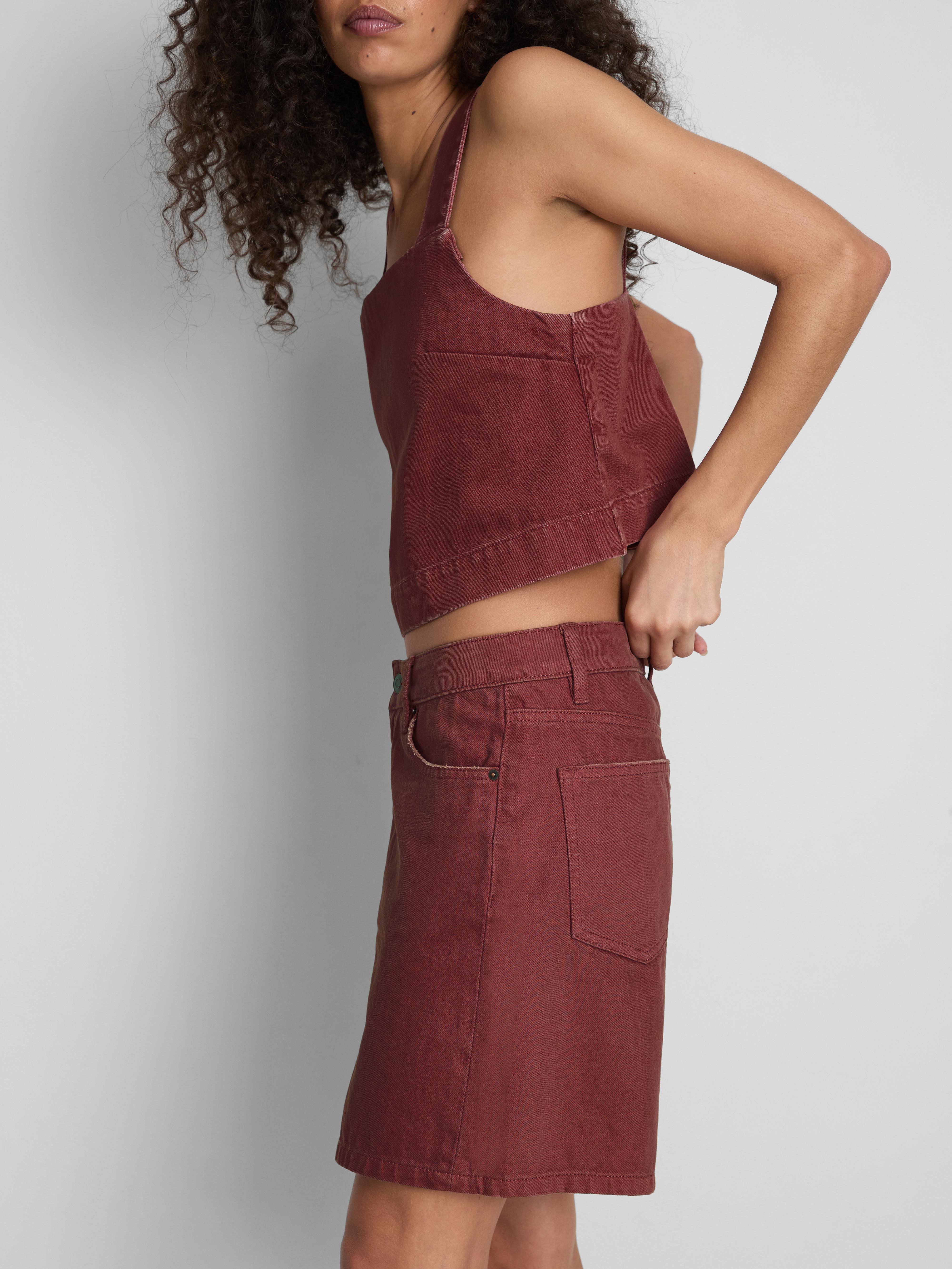 Paula Echevarría Cotton Denim Bermuda Shorts