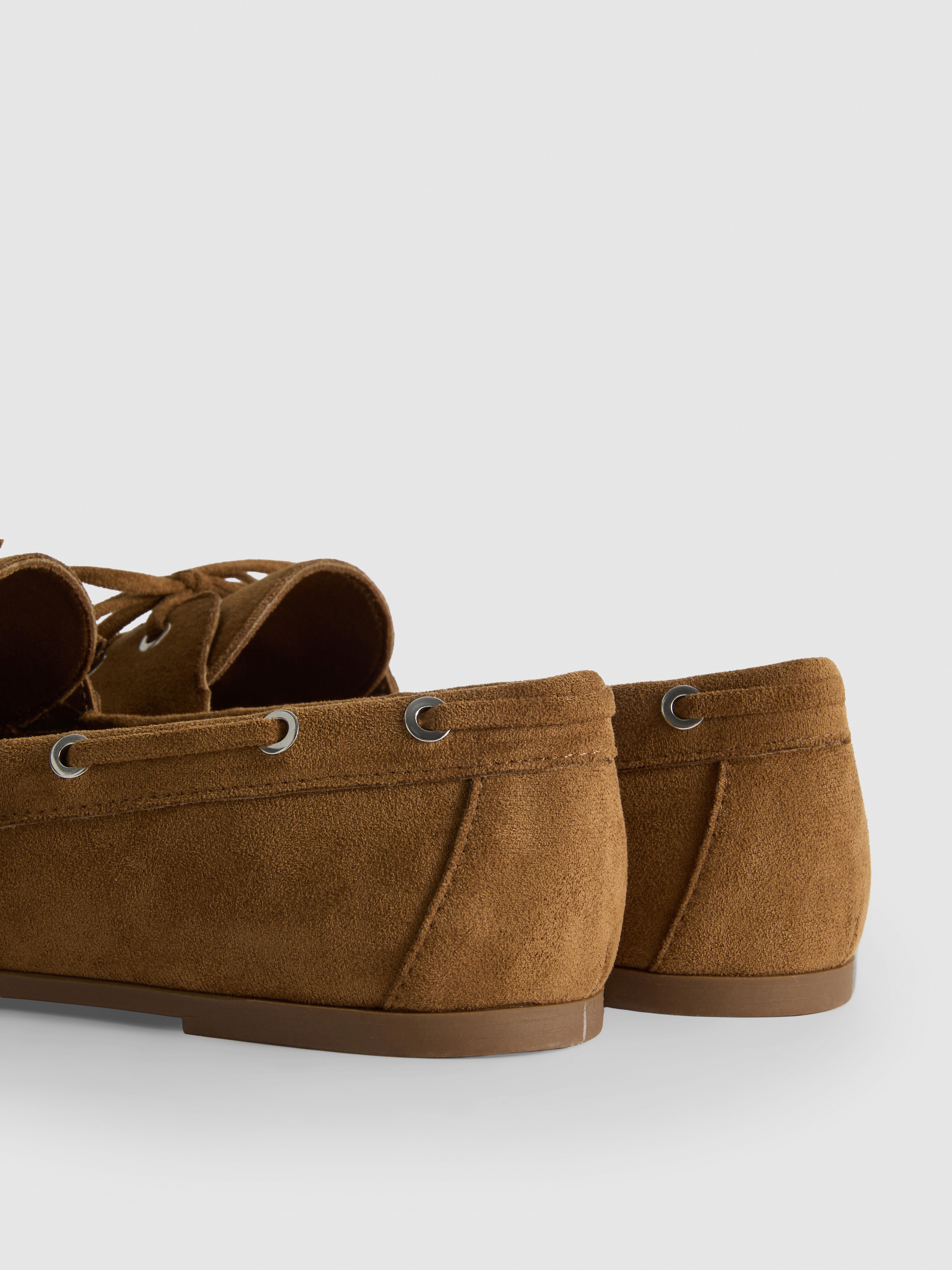 Lace Detail Boat Shoes