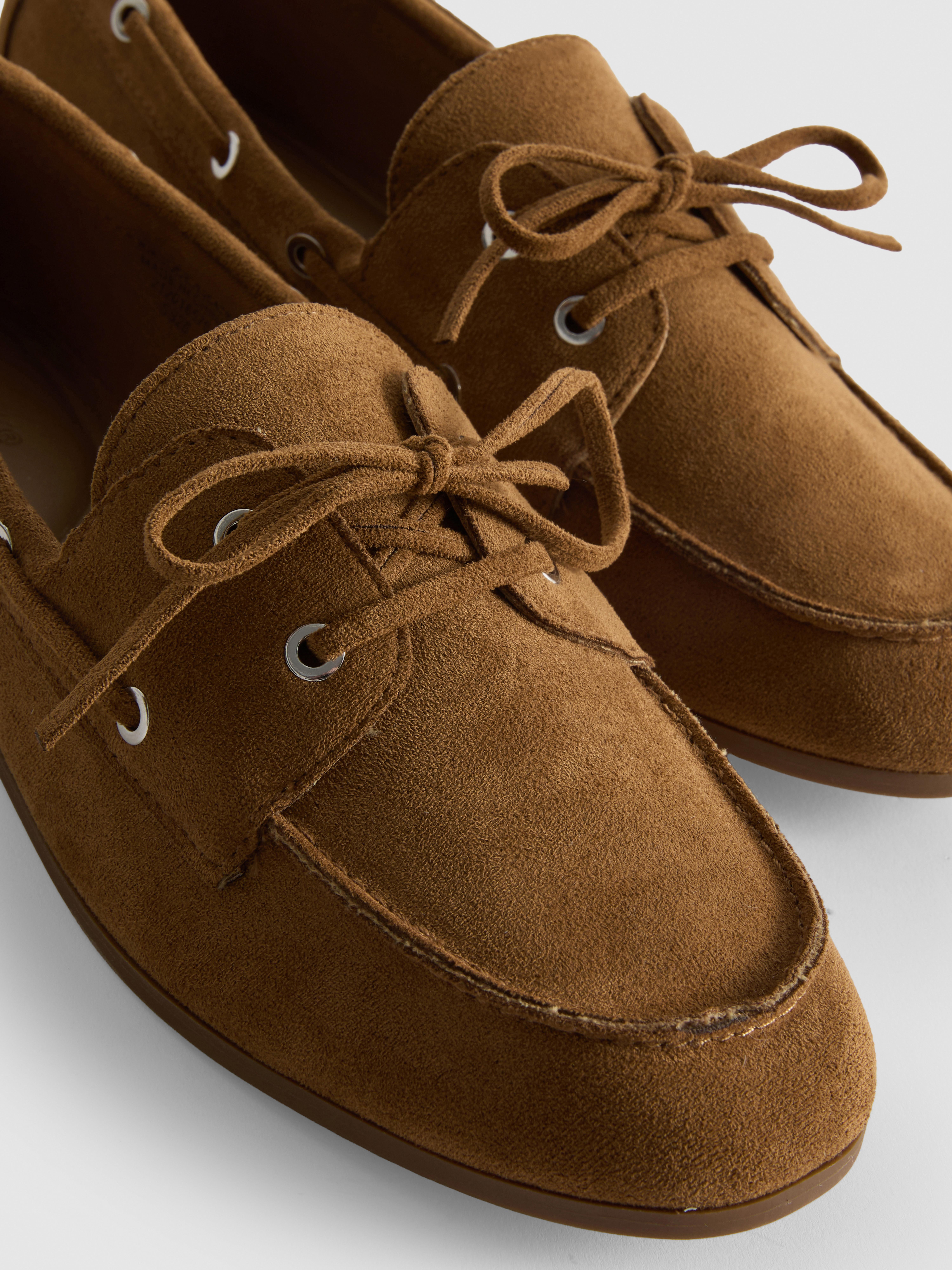 Lace Detail Boat Shoes
