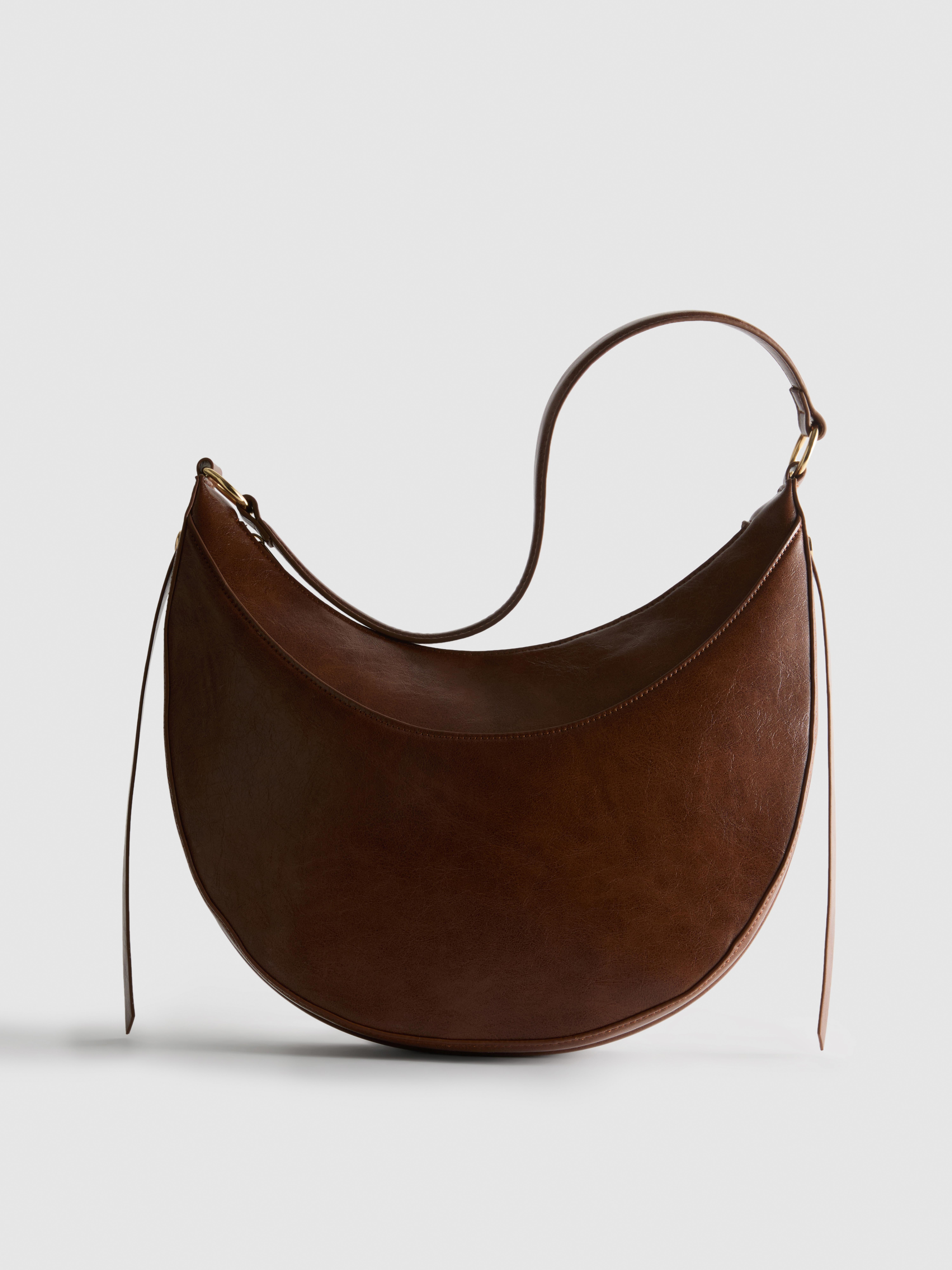 Geantă de umăr din velur artificial