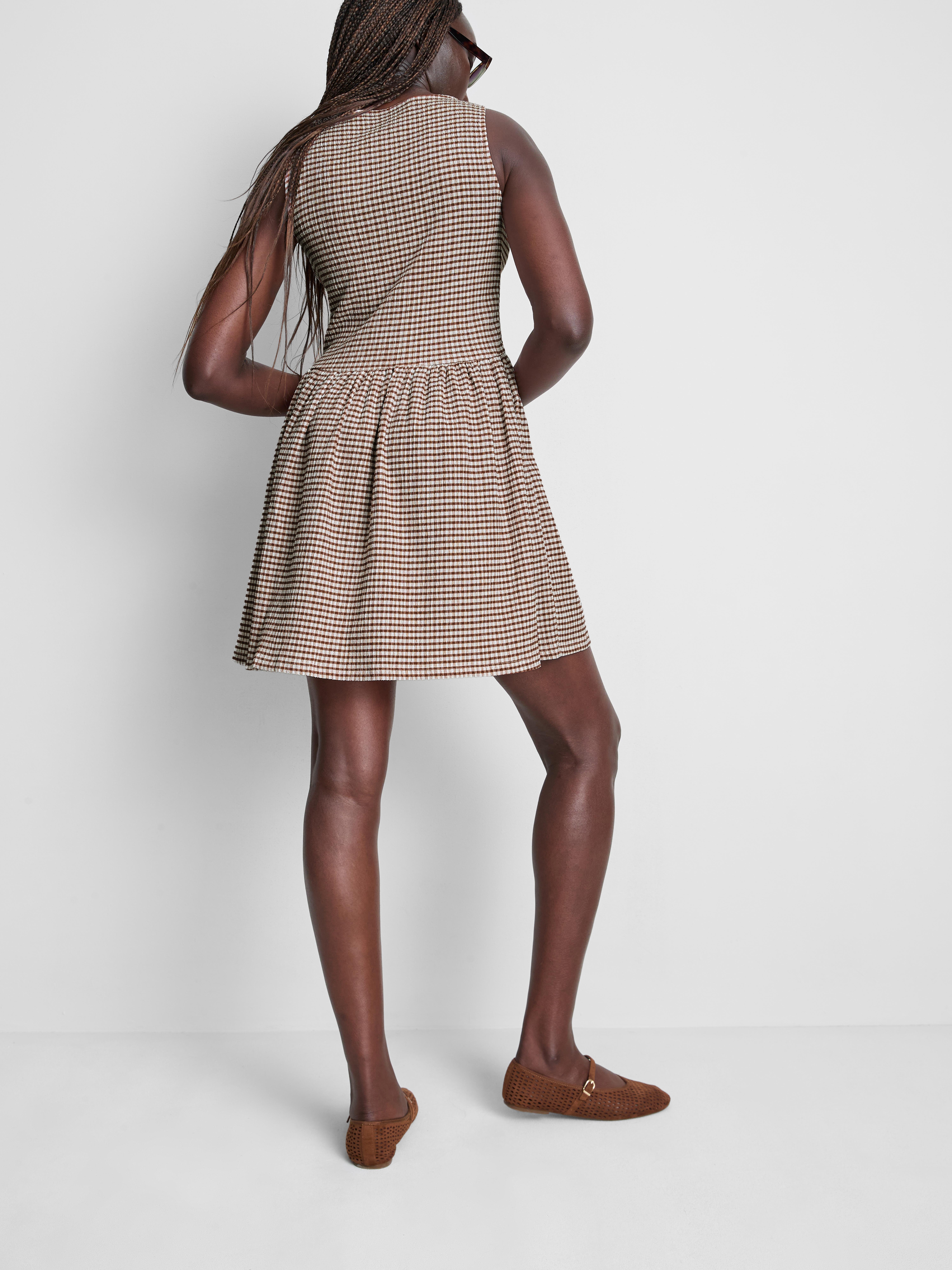 Strukturiertes Minikleid in Knitteroptik