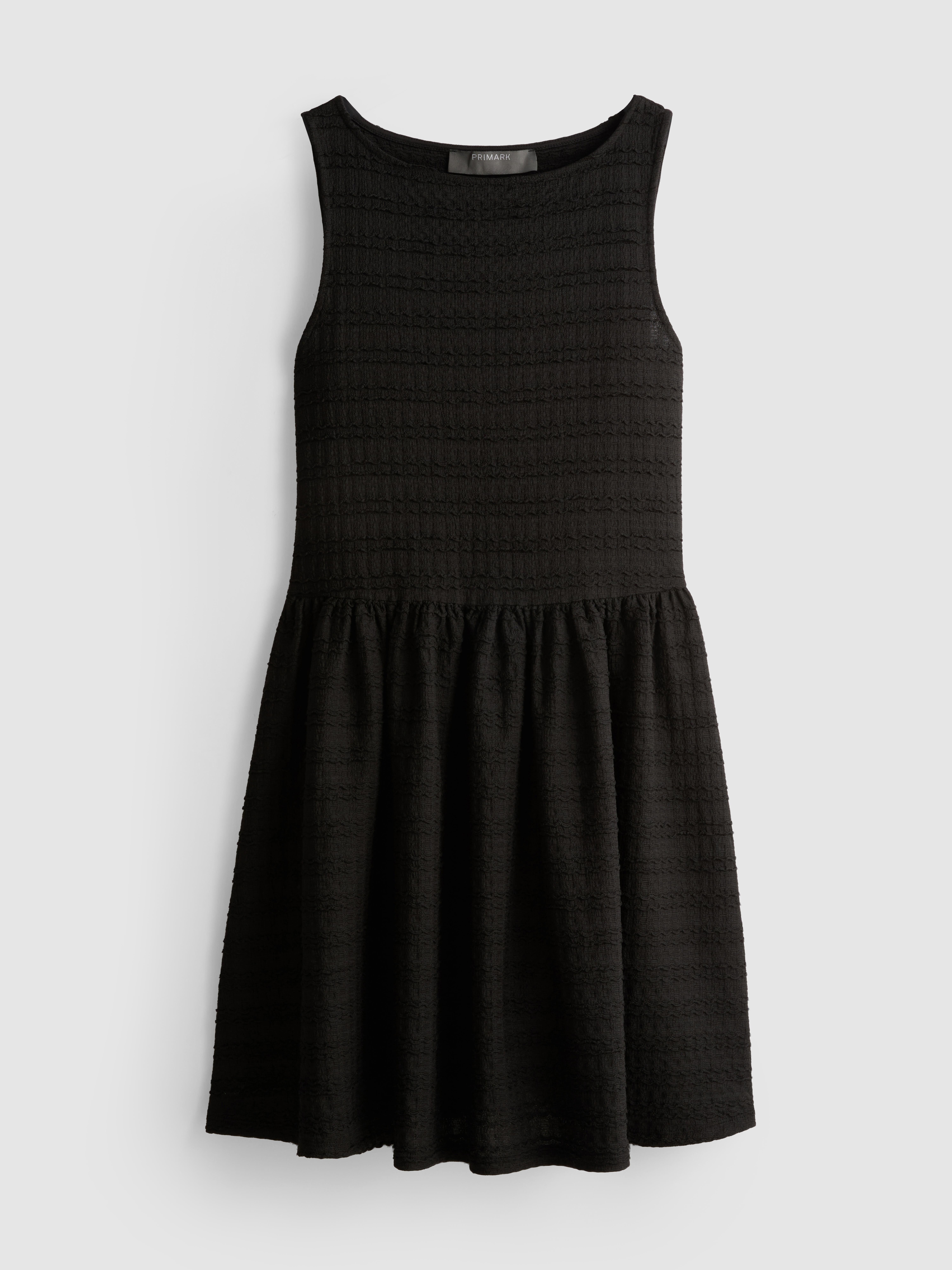 Women's Black Textured Crinkle Mini Dress | Primark