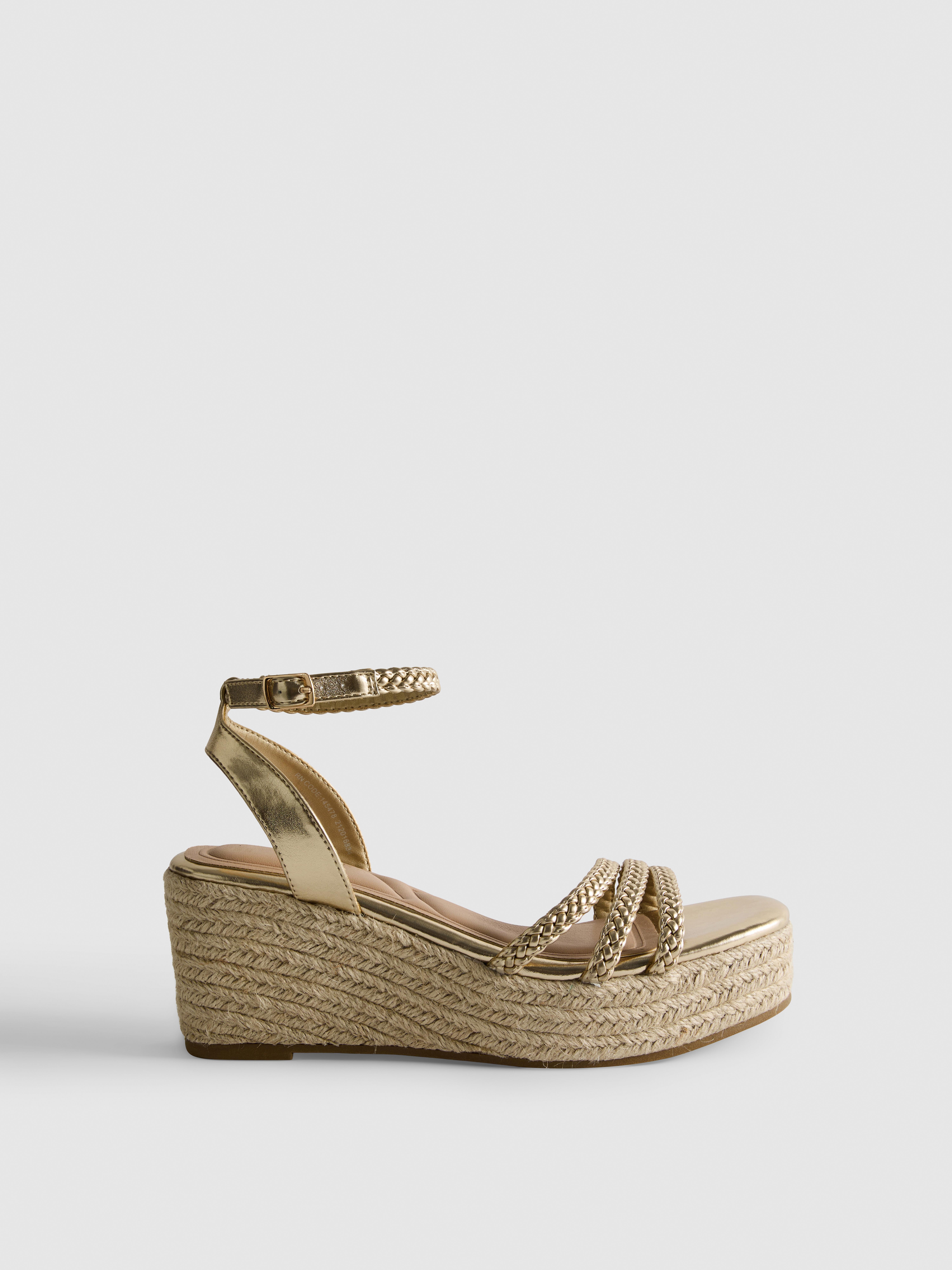 Plaited Wedge Sandals