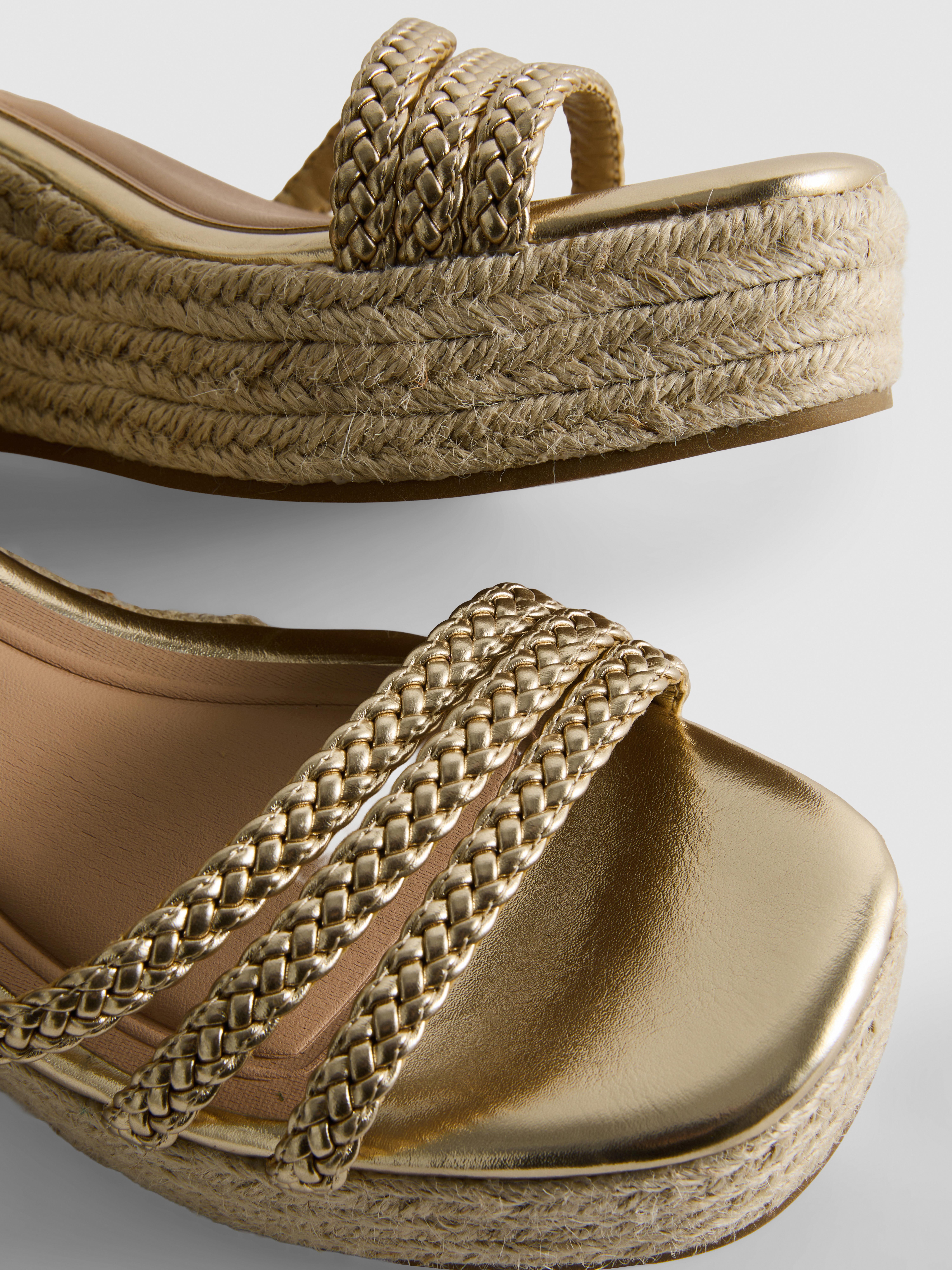 Plaited Wedge Sandals