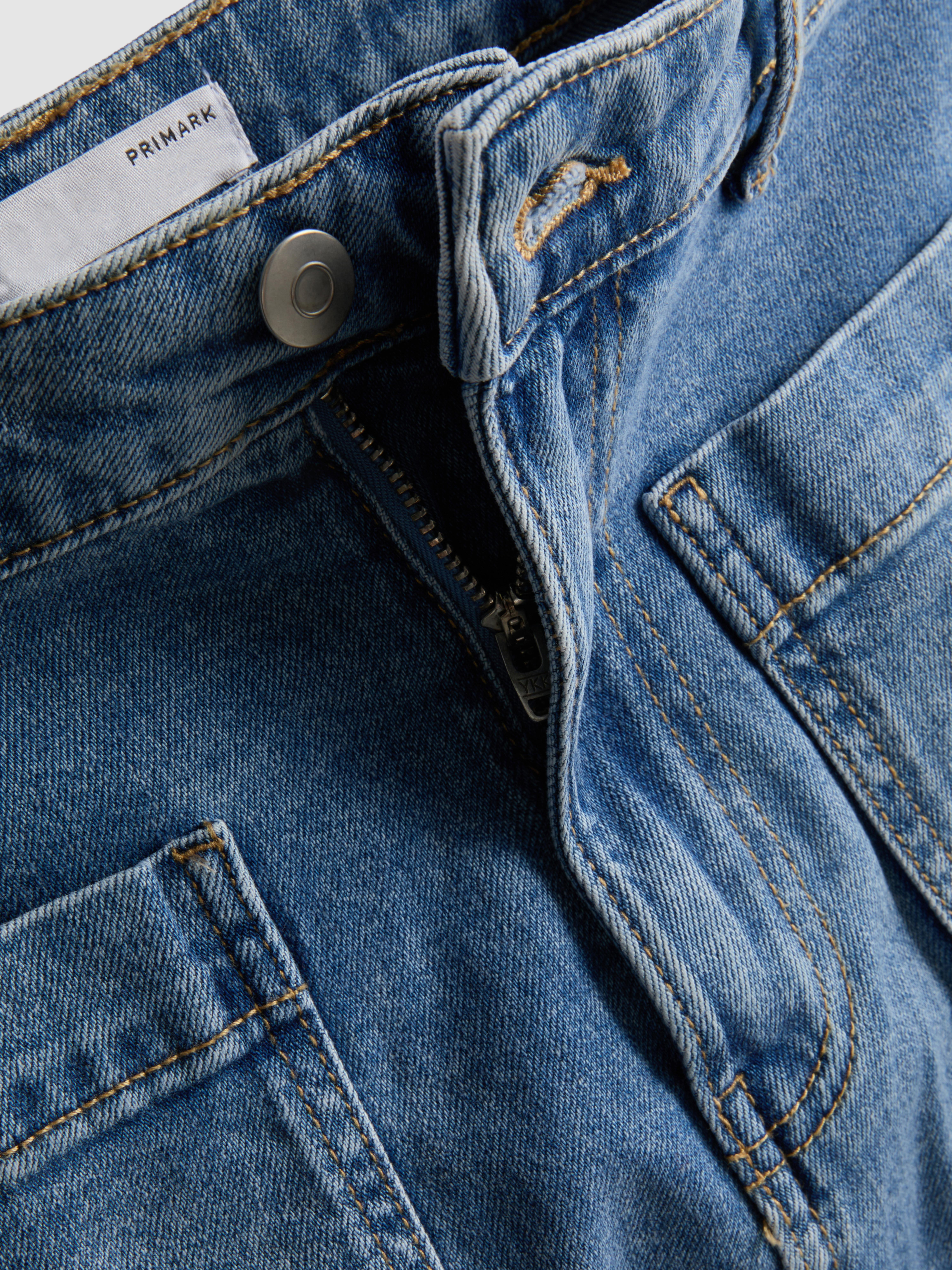 Cotton Denim Front-Pocket Shorts