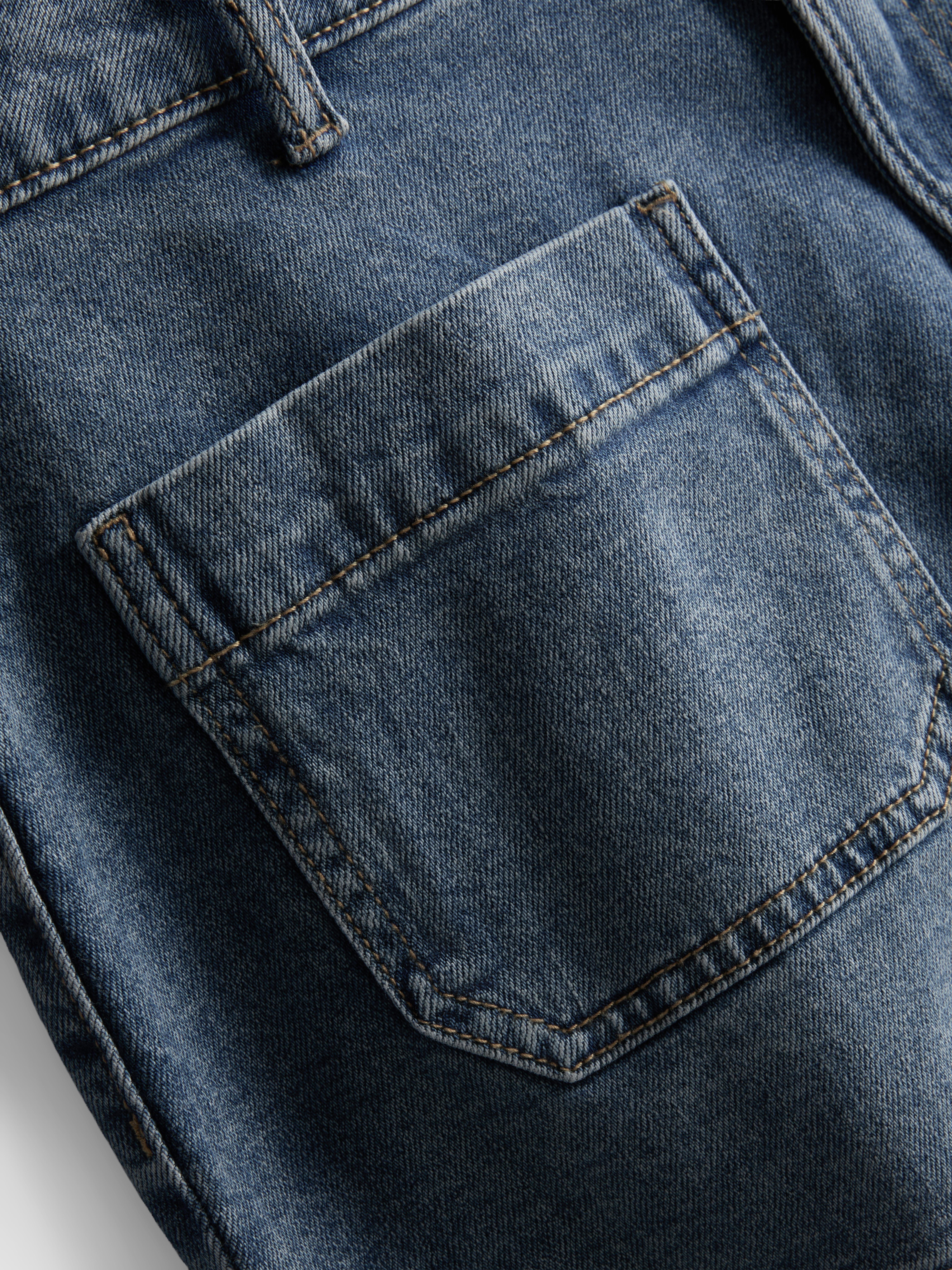 Katoenen denim short met voorzakken