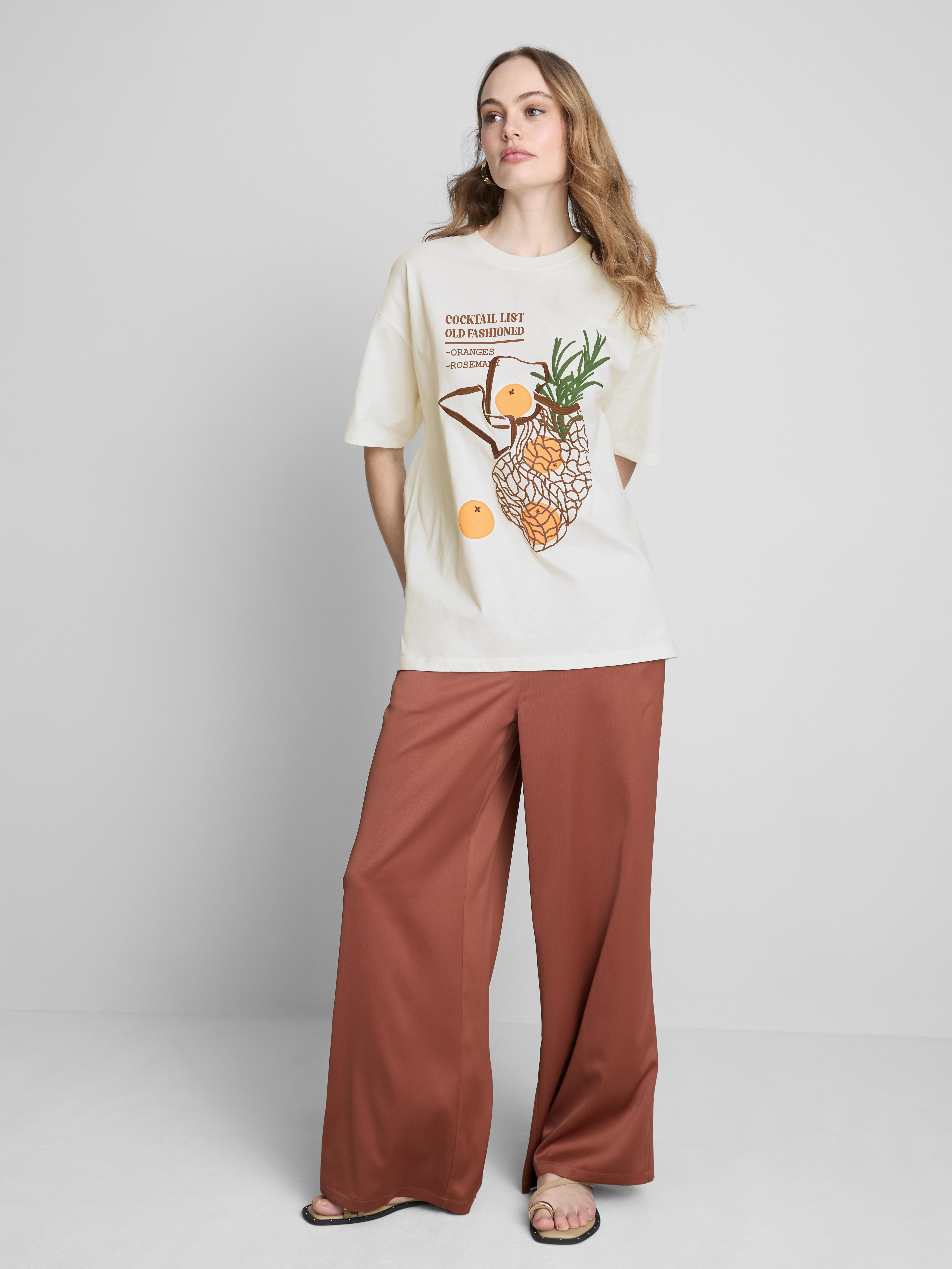 Cotton Oversized Old Fashioned Tee