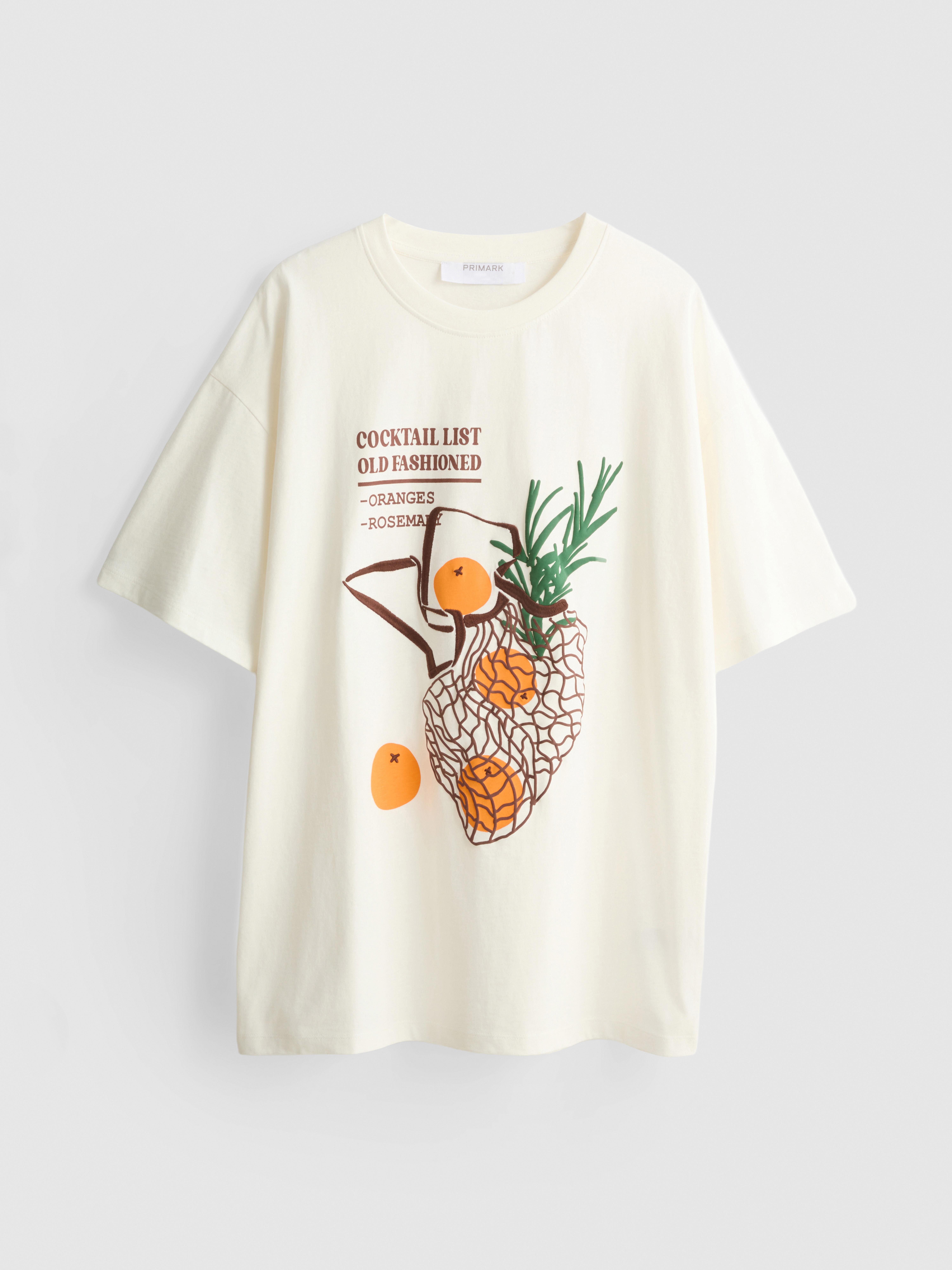 Cotton Oversized Old Fashioned Tee