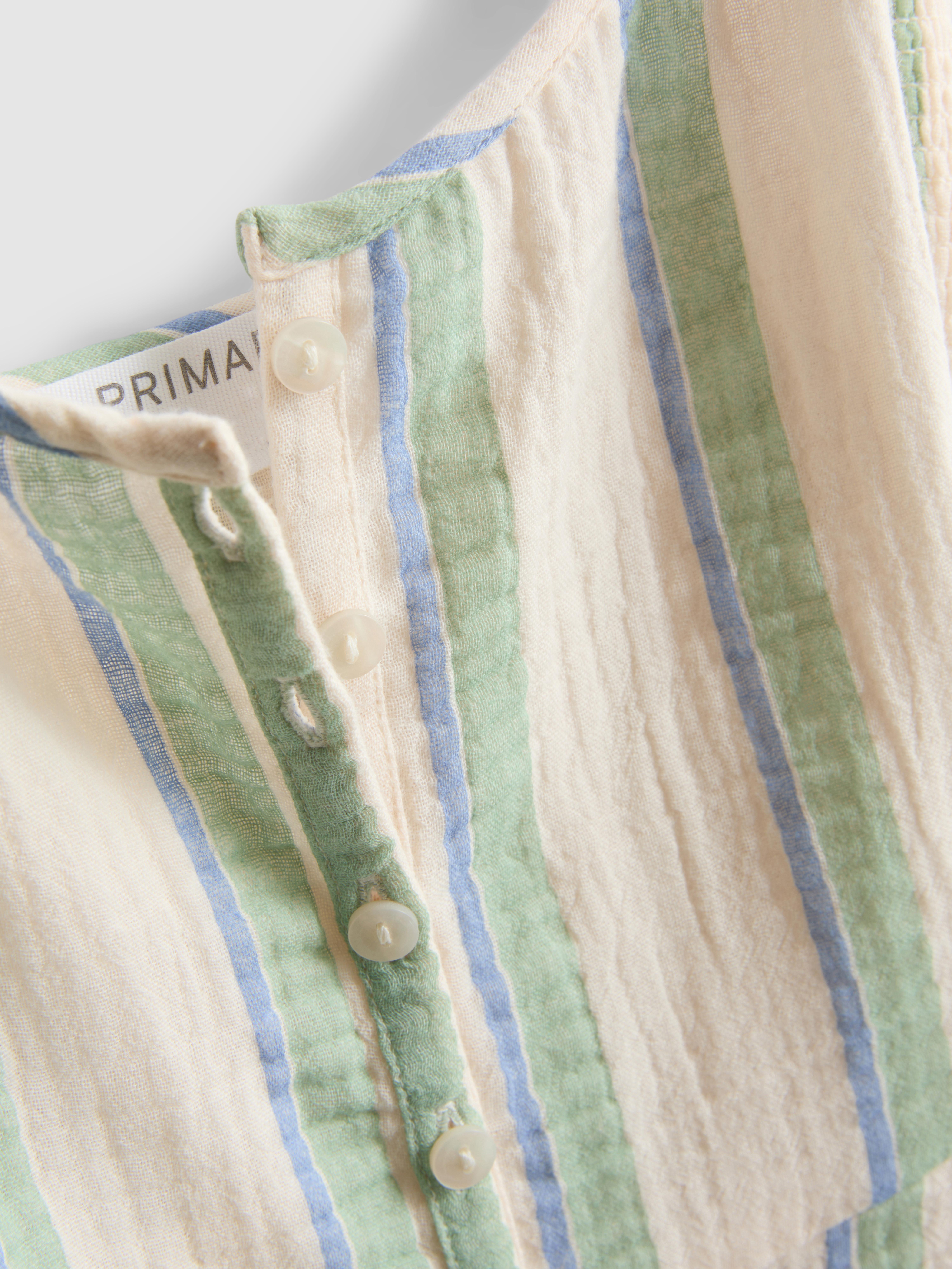 primark striped midi dress Women's Multi Cotton Button Through Midi Dress