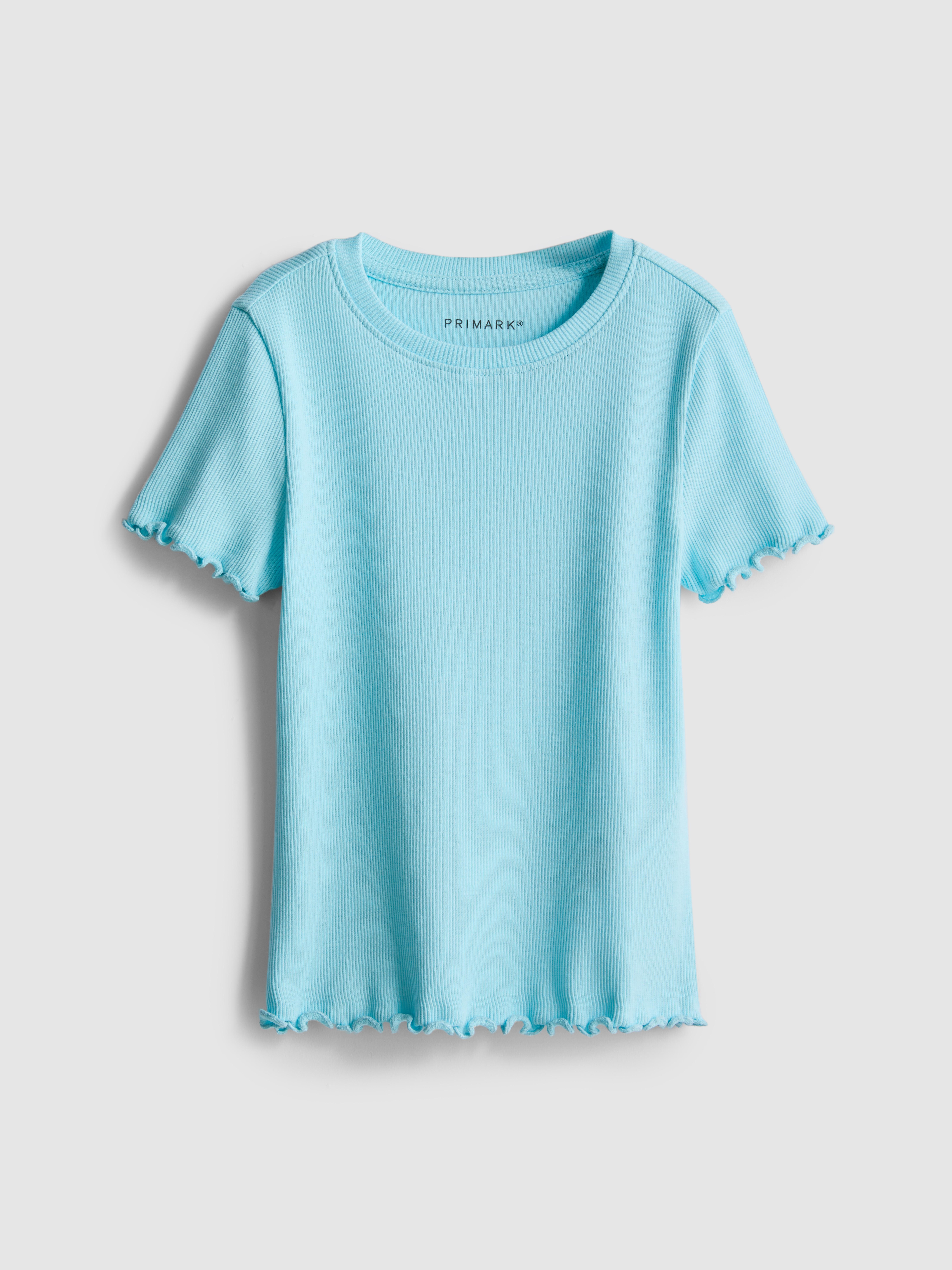 1,5–8 Jahre | Geripptes T-Shirt mit gekräuseltem Saum
