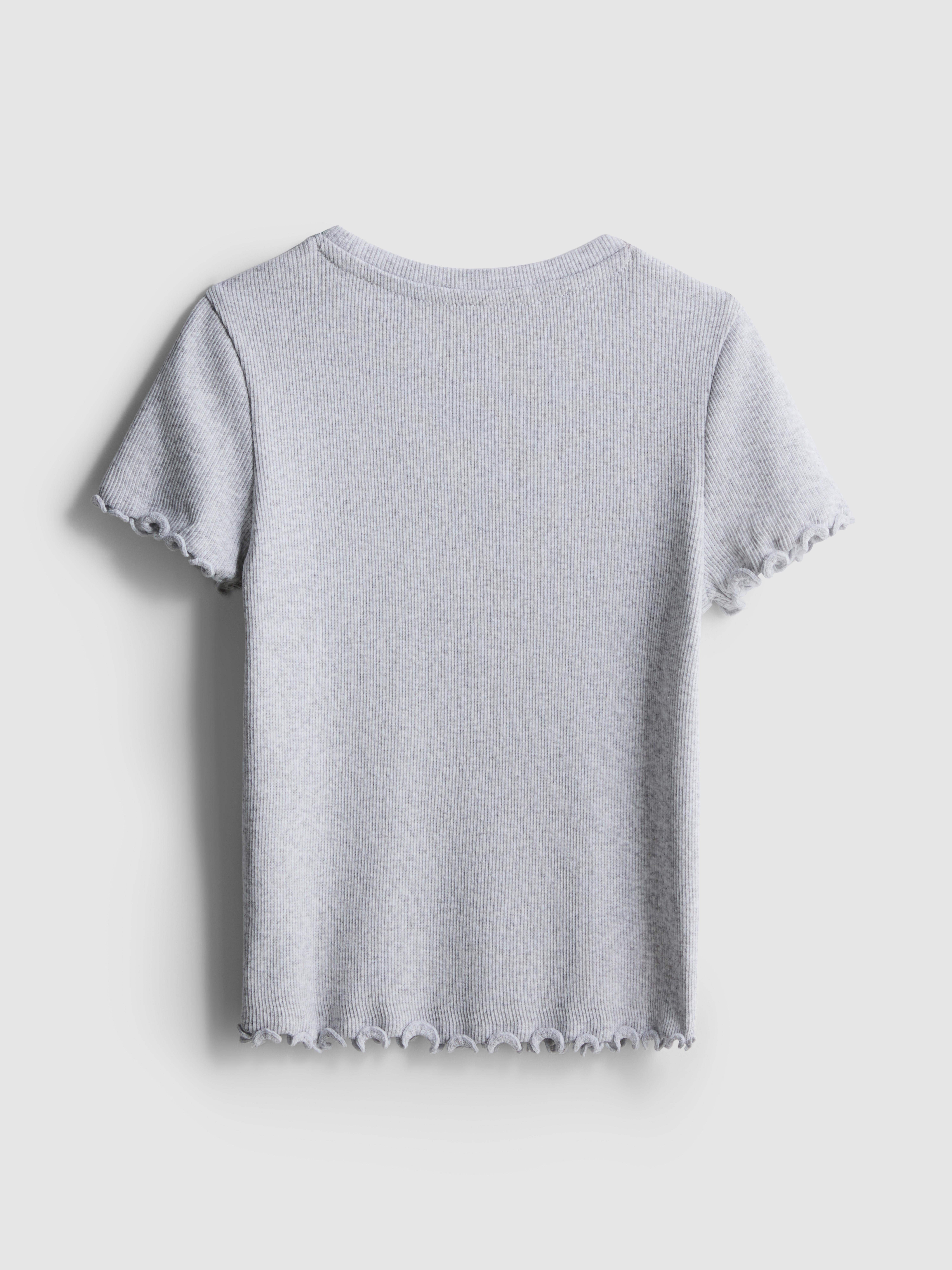 1,5–8 lat | T-shirt w prążki z muszelkowym brzegiem