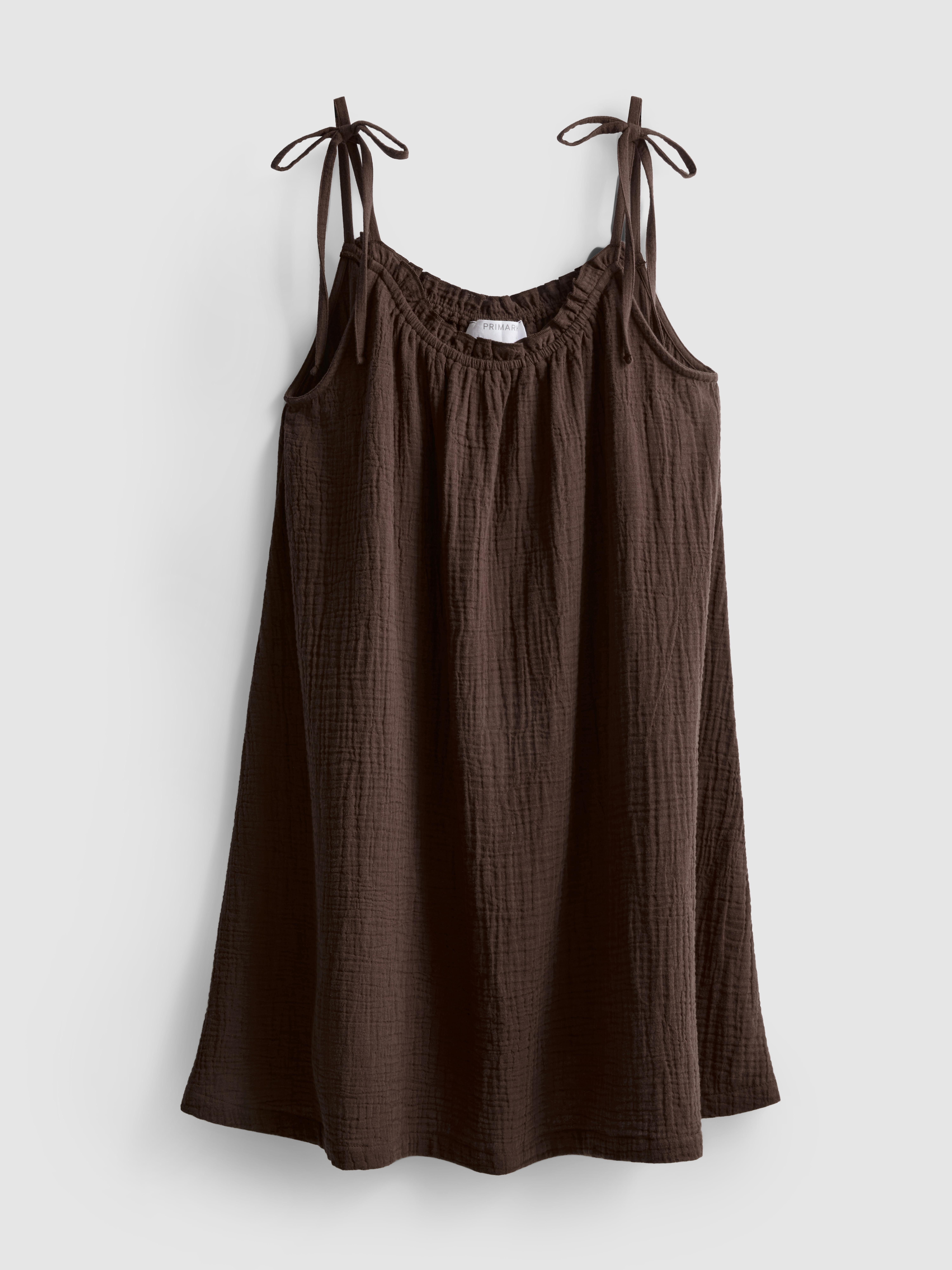 Cotton Trapeze Mini Dress