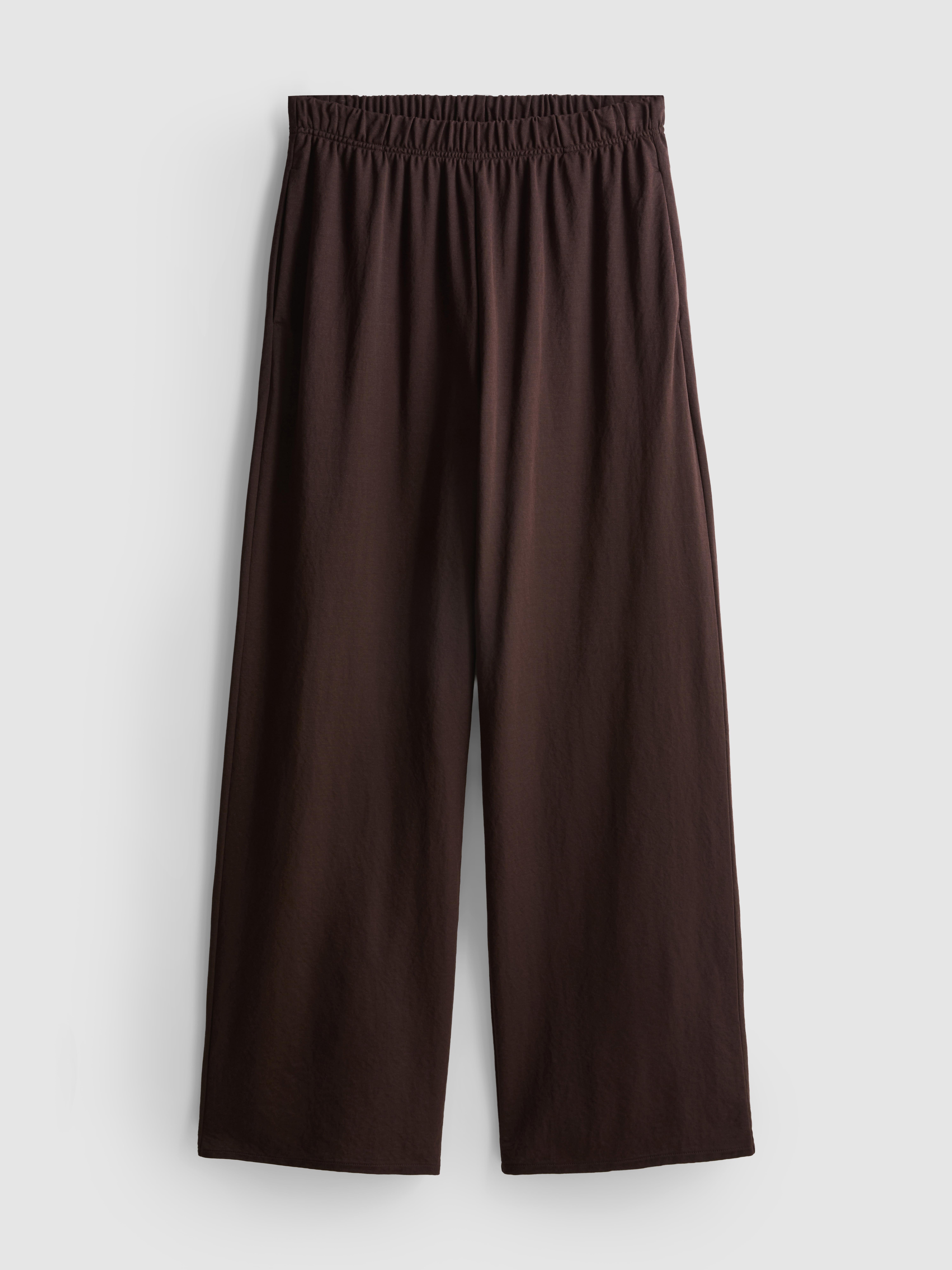 Pantalones de pernera ancha de punto