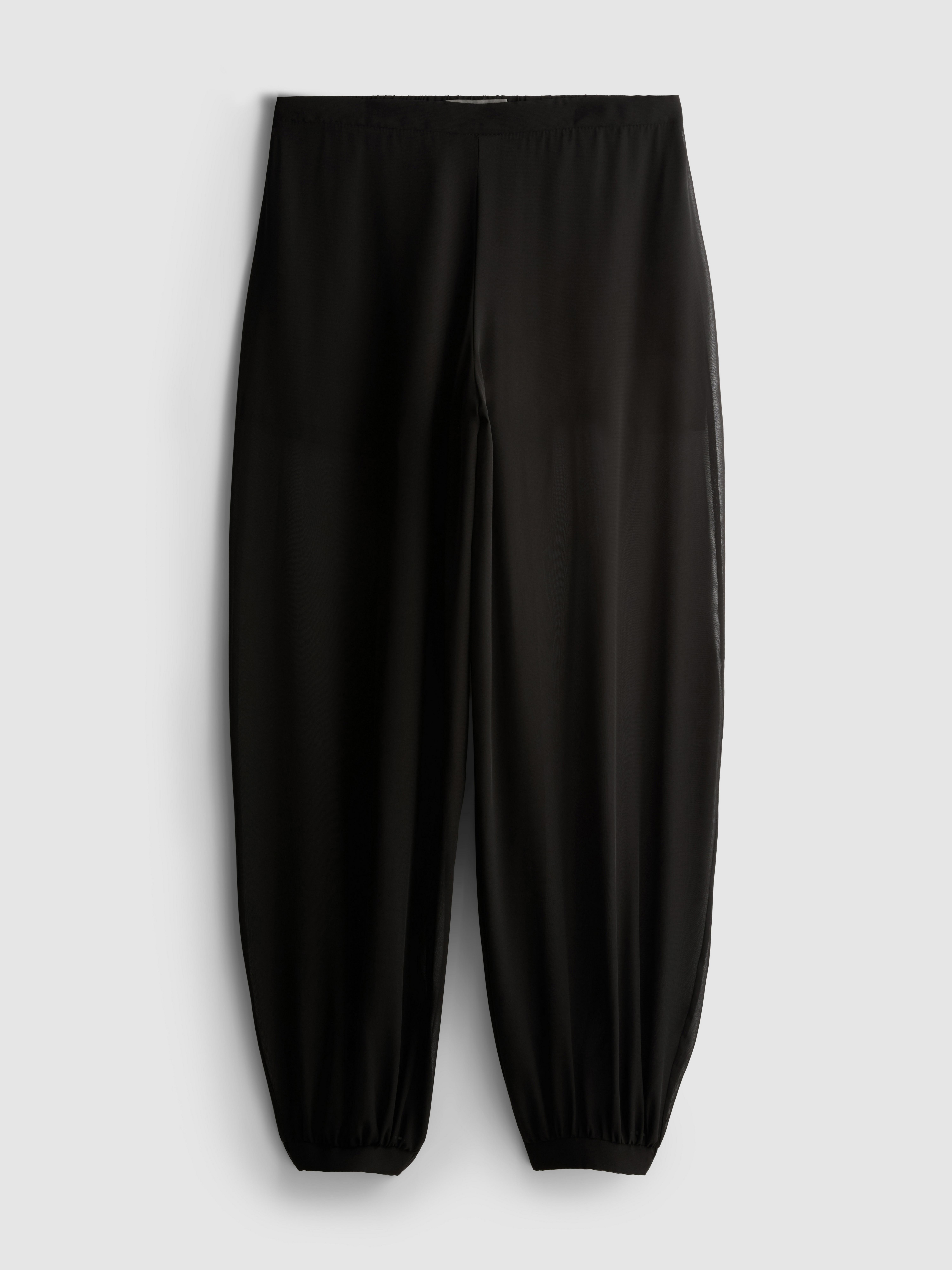 Cuffed Mesh Trousers