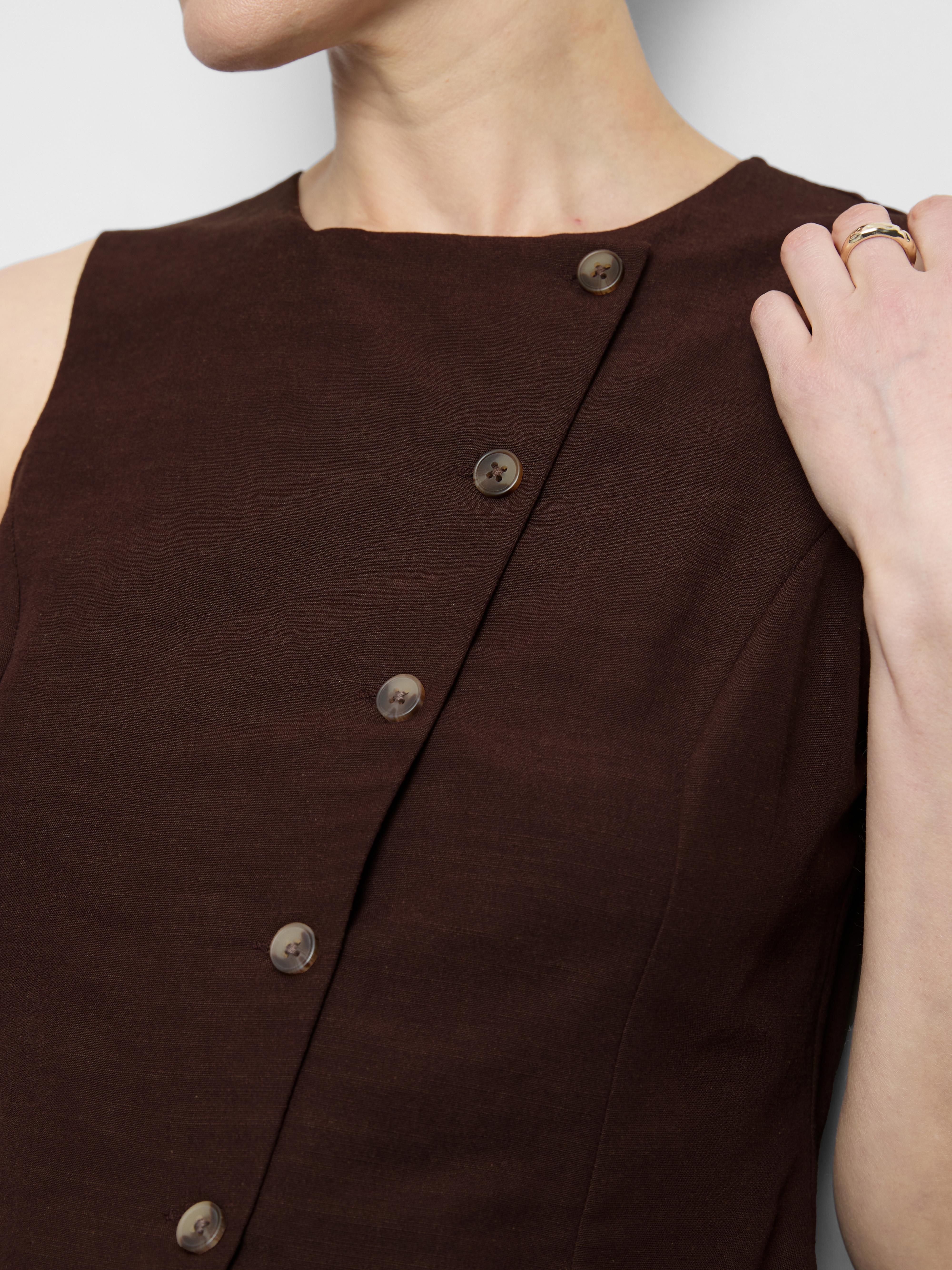 Cotton-Blend Asymmetrical Vest