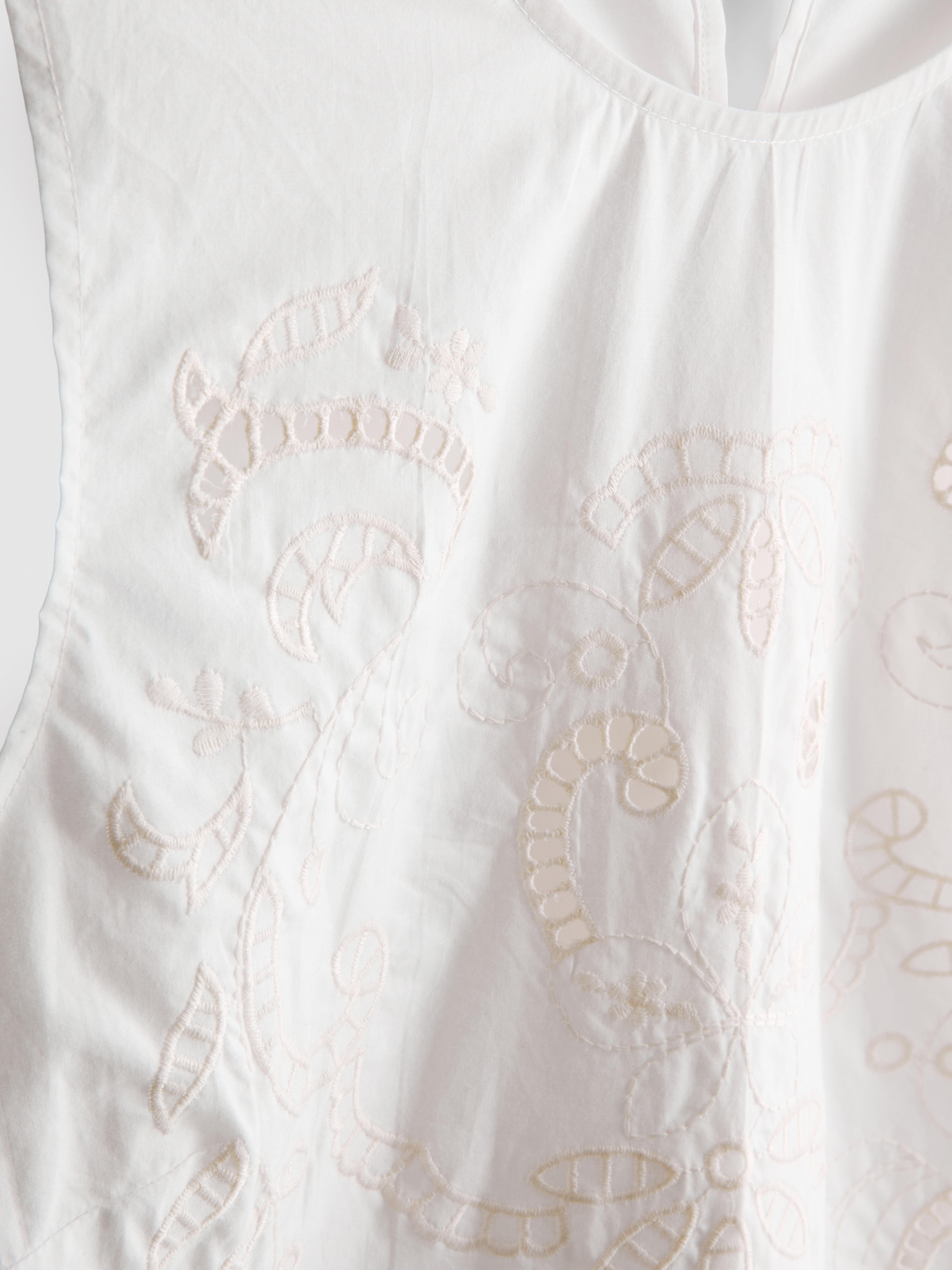 Cotton Embroidered Short Sleeve Blouse