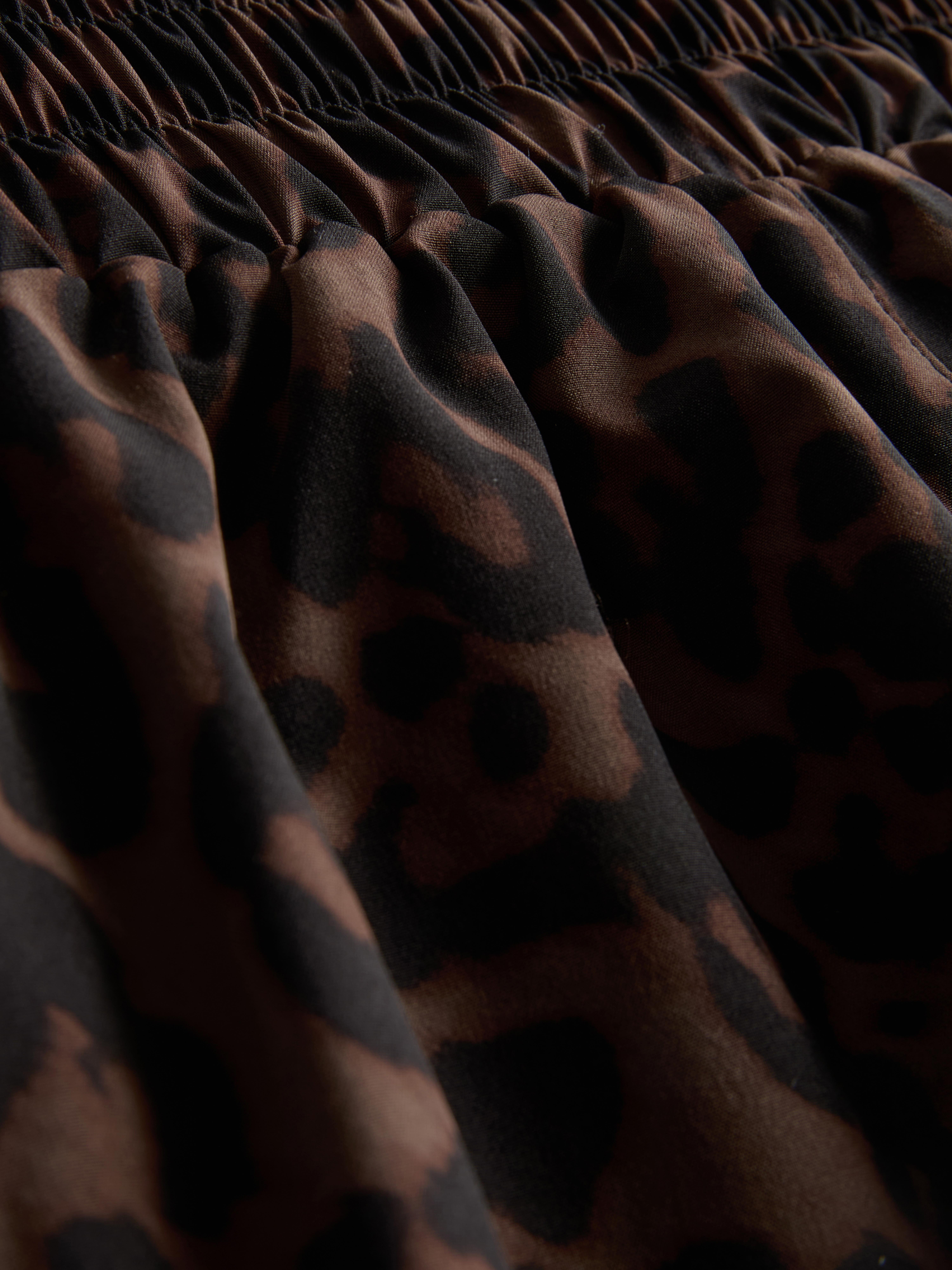 Woven Leopard Running Shorts