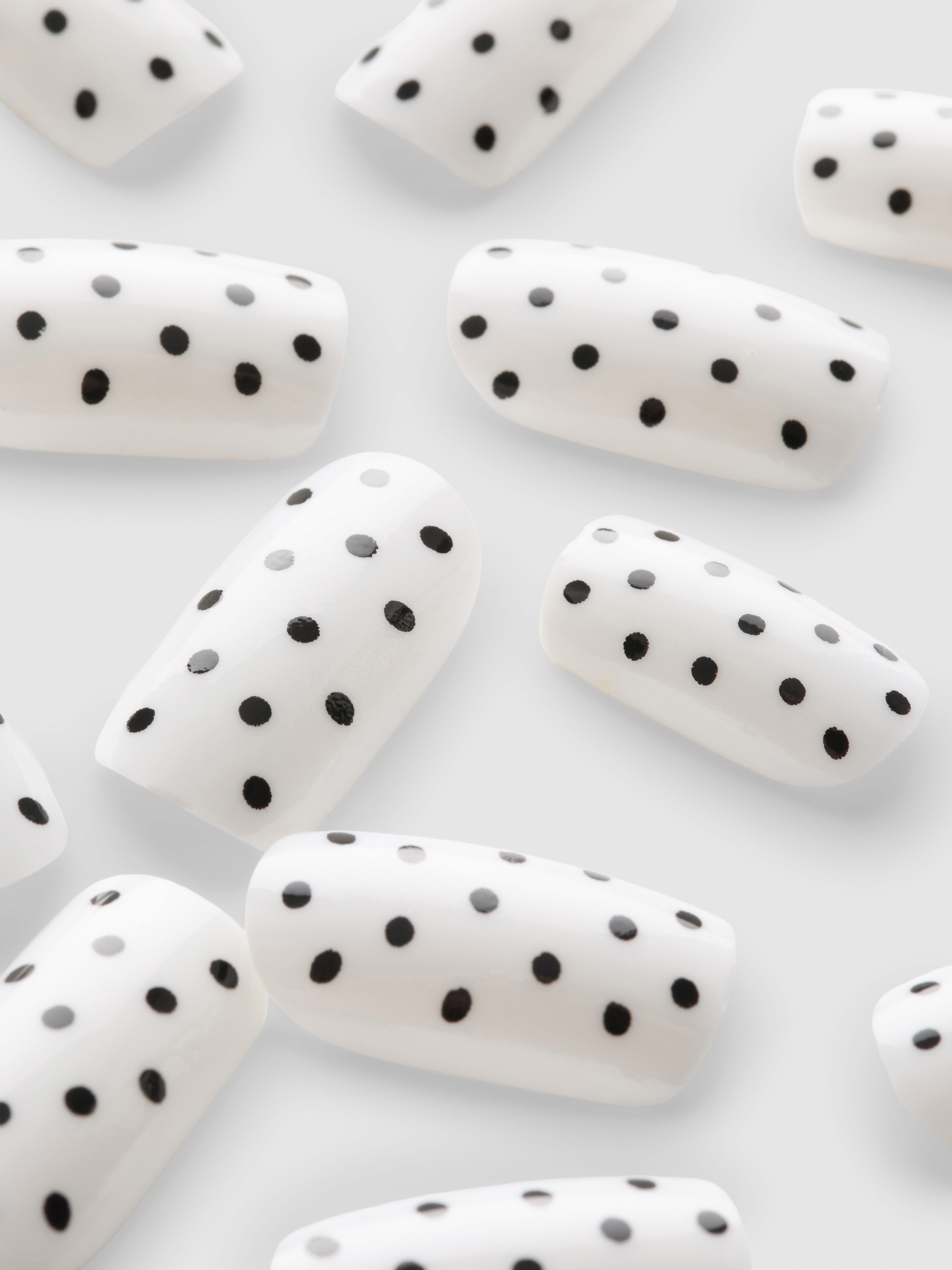 PS... Polka Dot Square Gloss False Nails