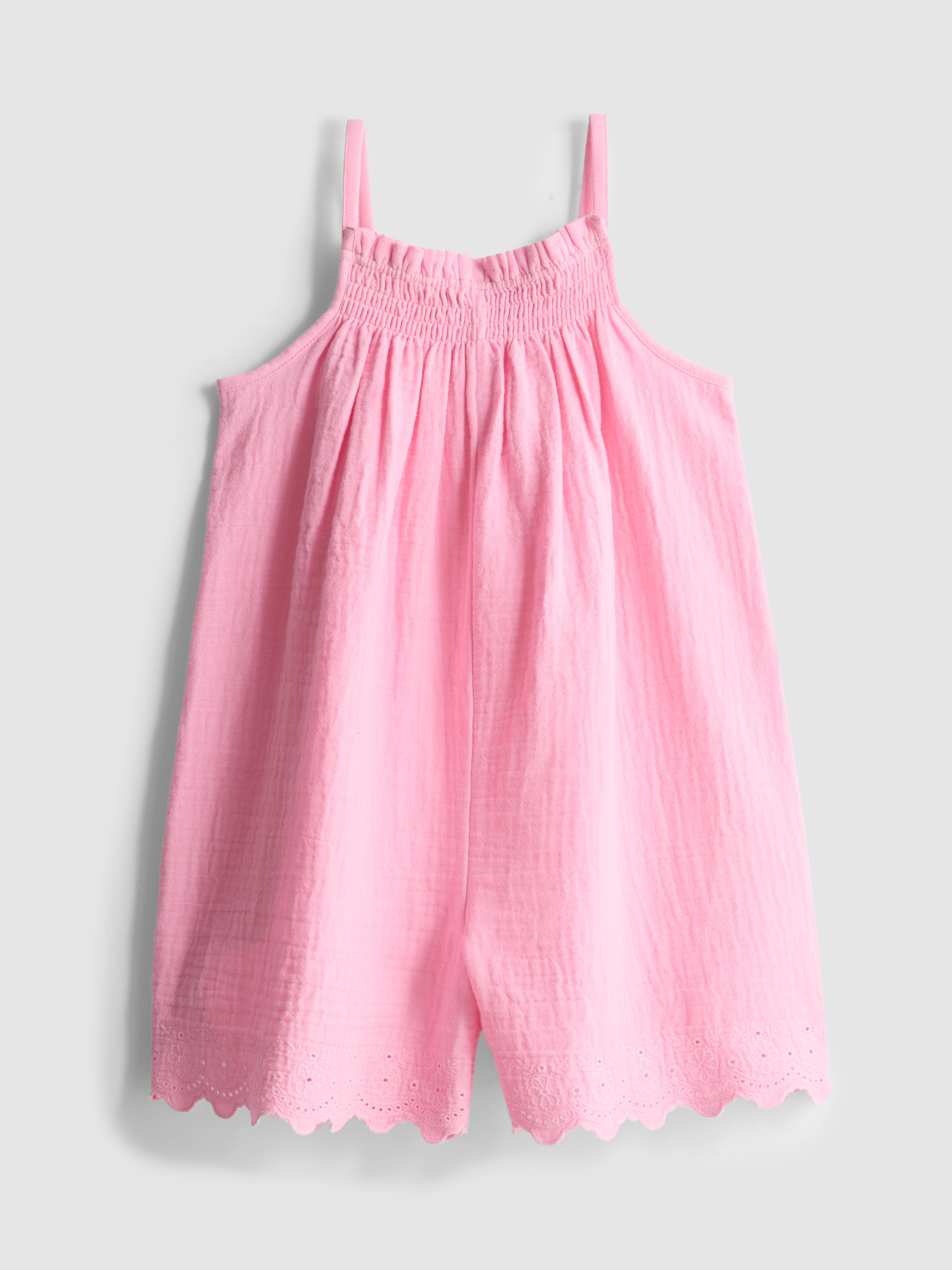 1.5-9yrs | Scallop Trim Embroidered Romper