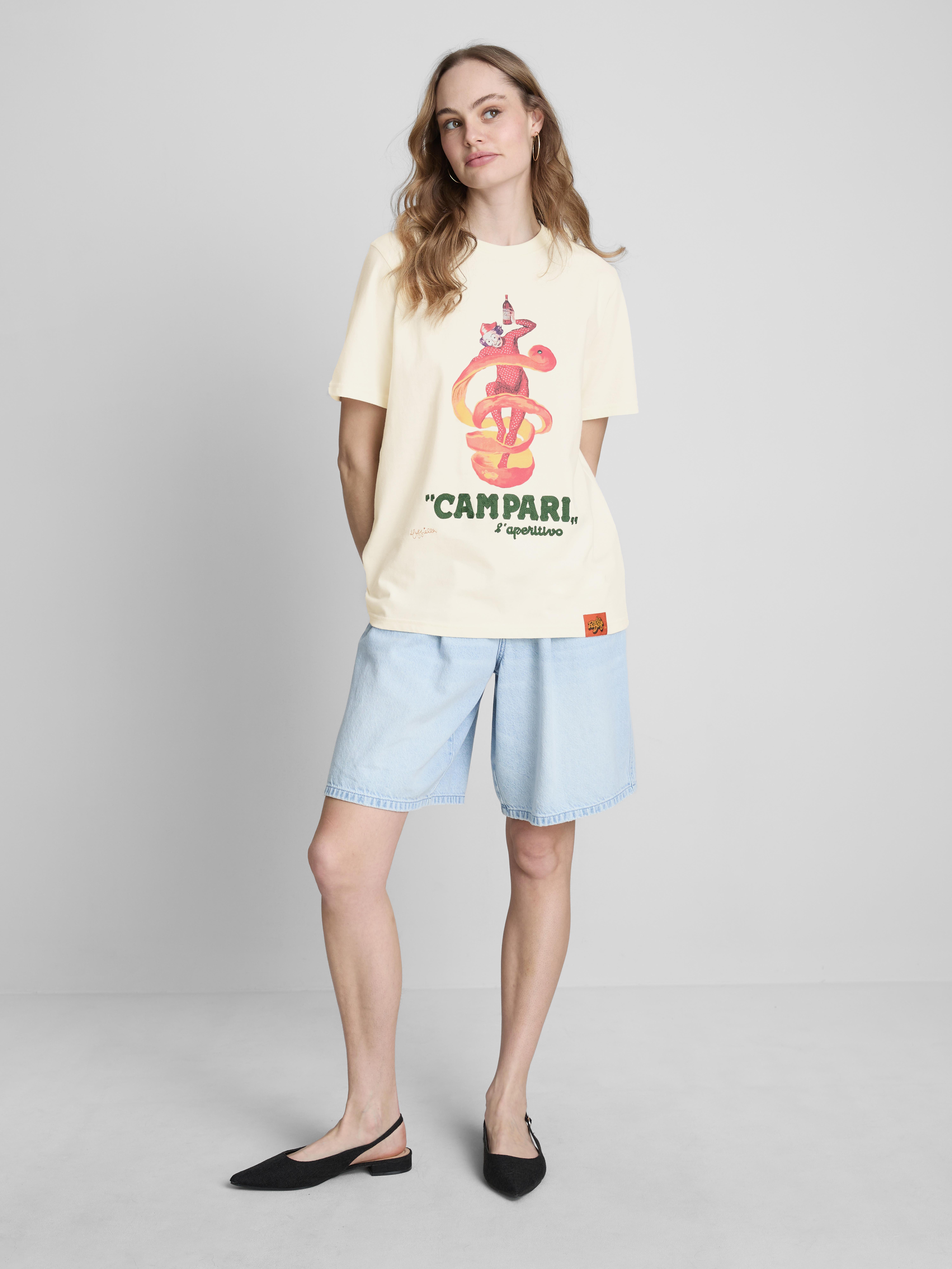 Maglietta girocollo in cotone Campari