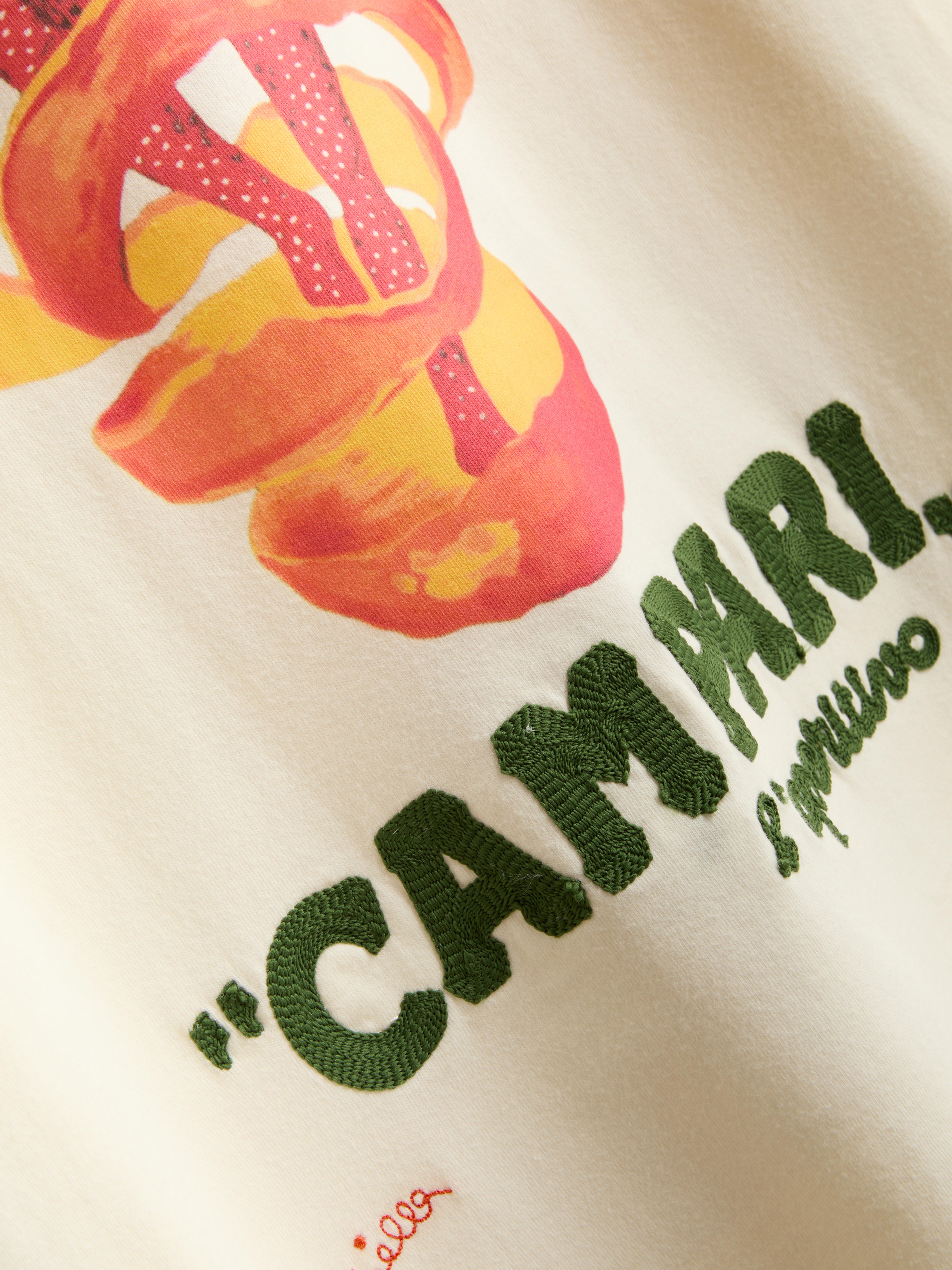 Katoenen T-shirt met ronde hals Campari