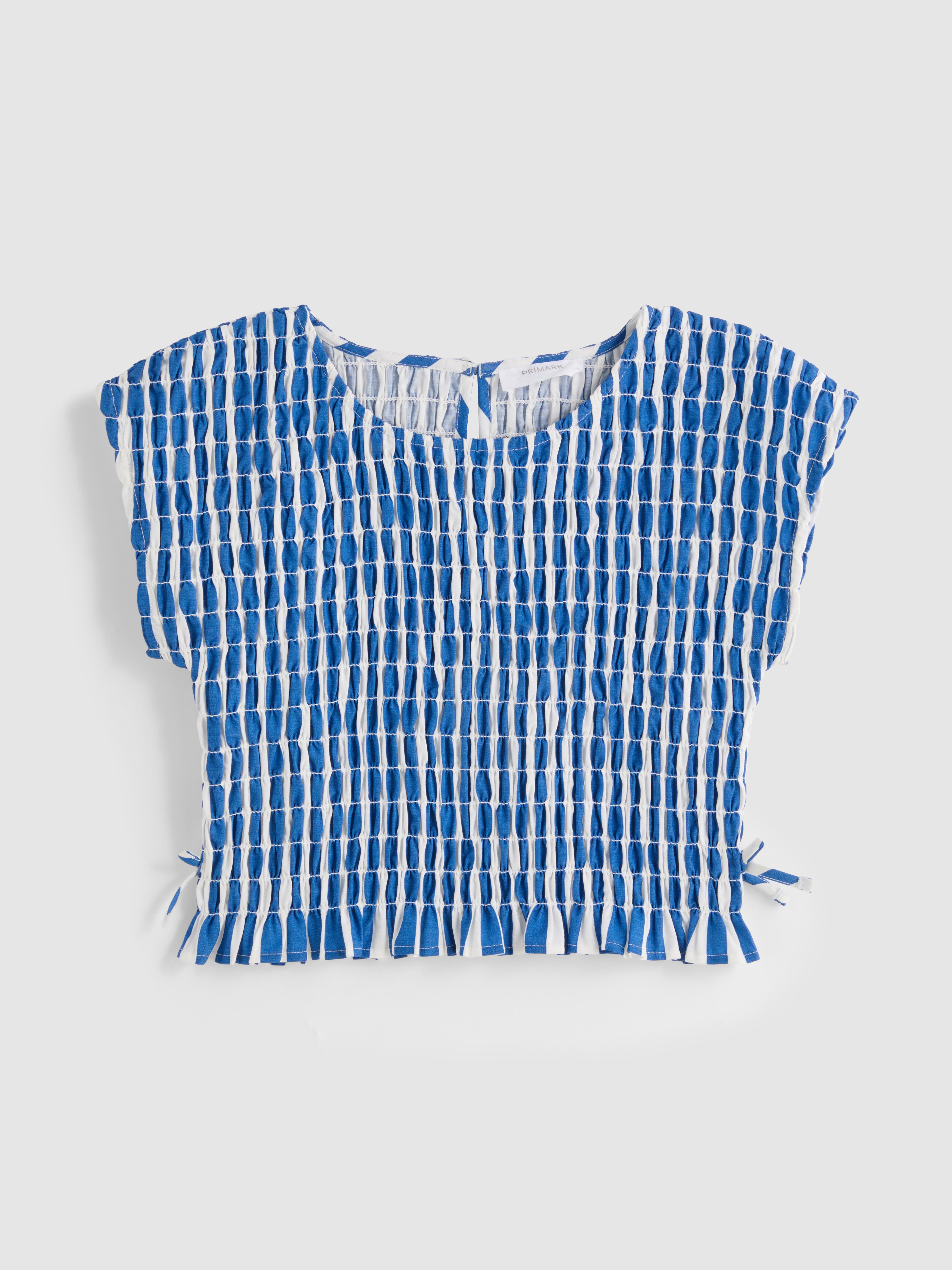 7-15yrs | Stripe Shirred Blouse