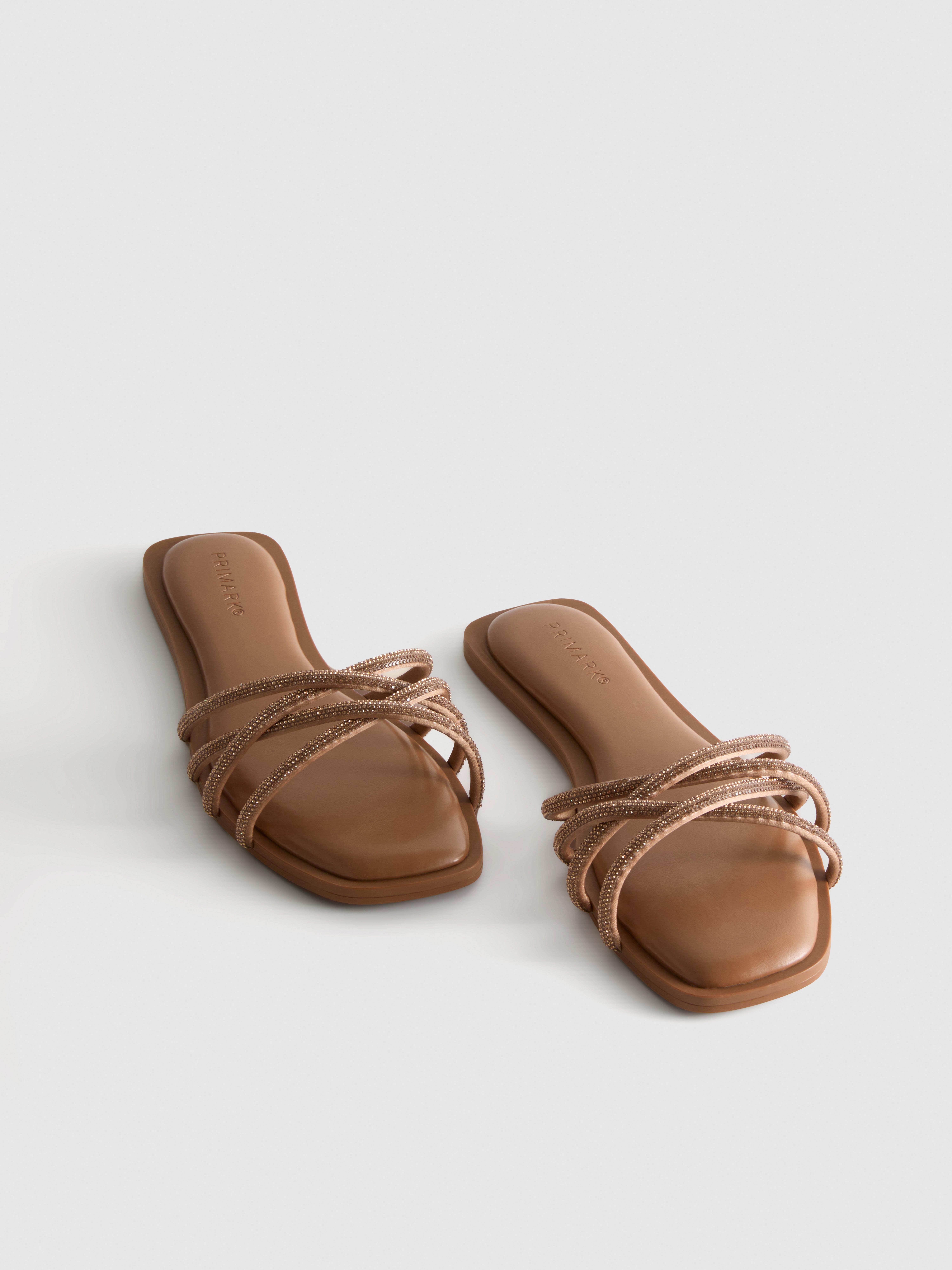 Errand Day Texture — Diamanté Weave Mule Sandals