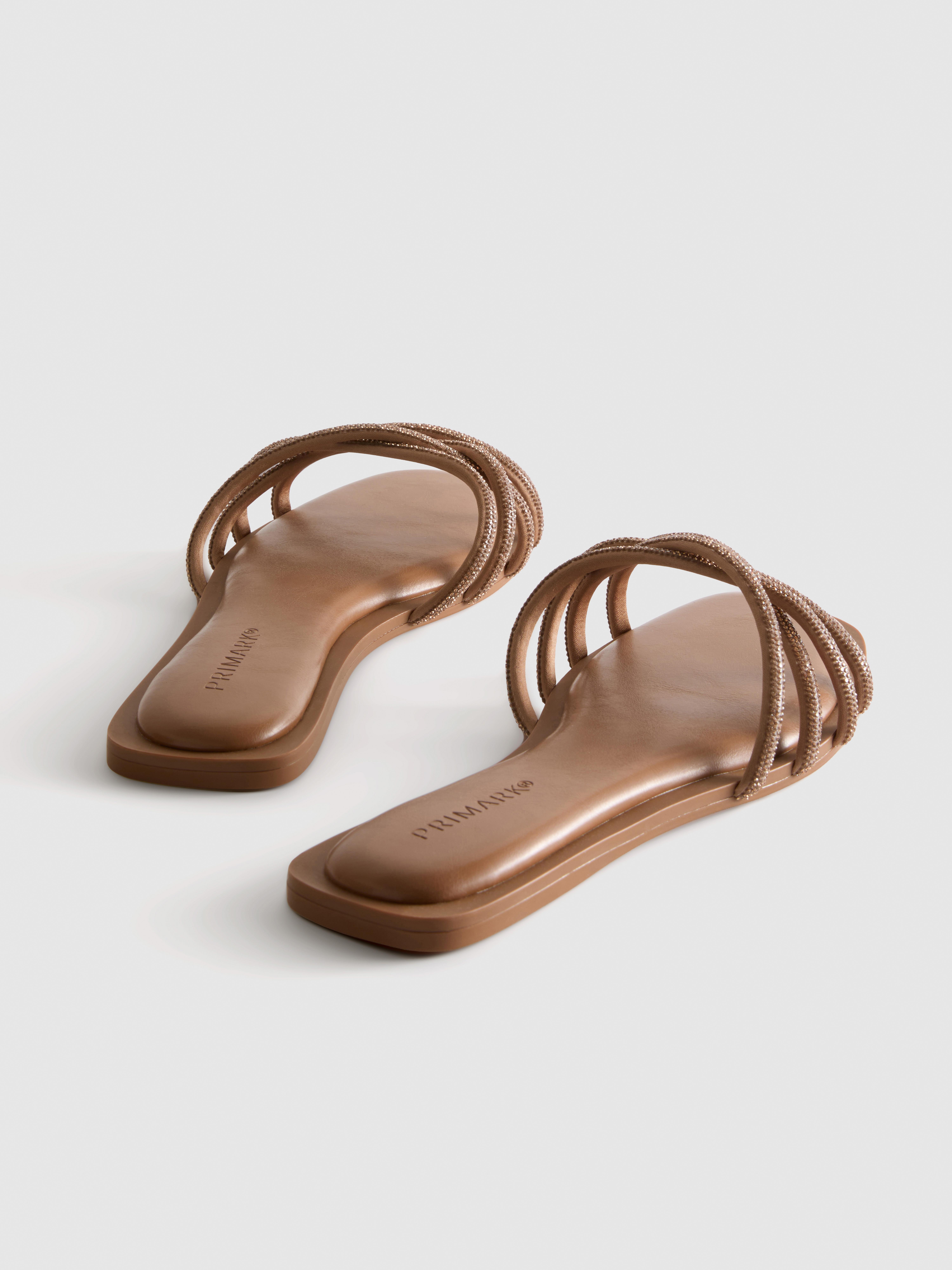 Diamanté Weave Mule Sandals