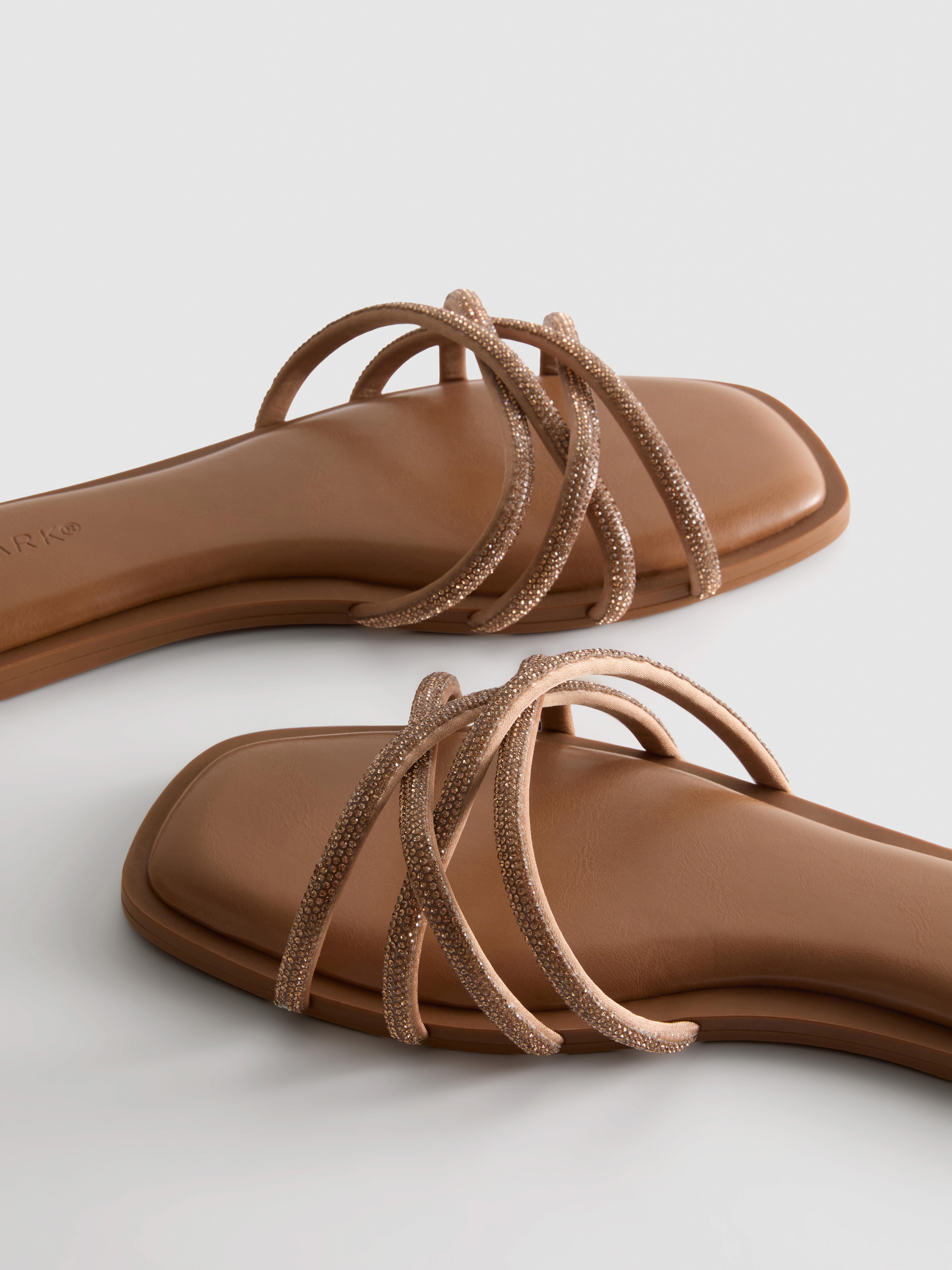 Diamanté Weave Mule Sandals