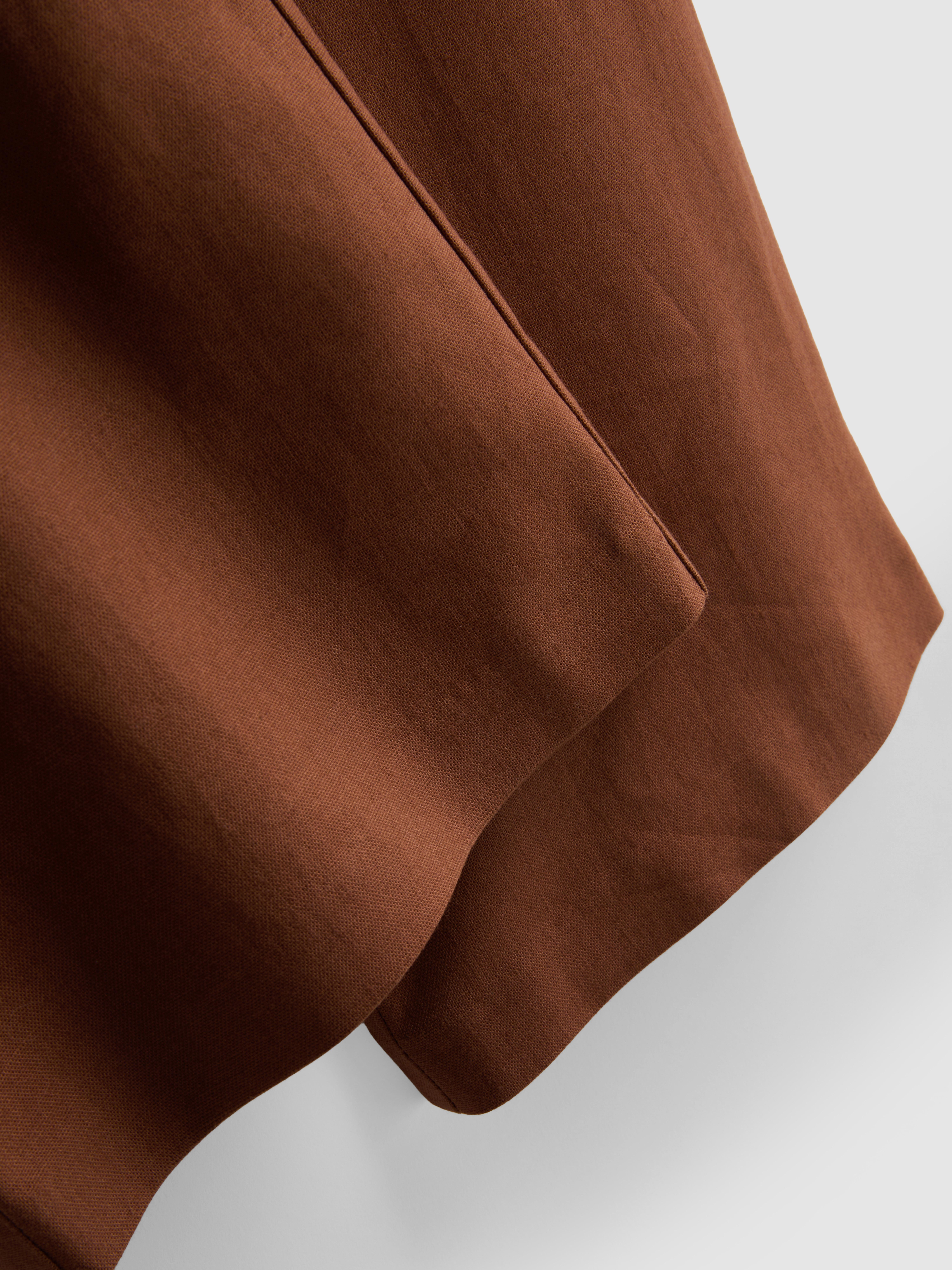 Pantalon droit en mélange de lin