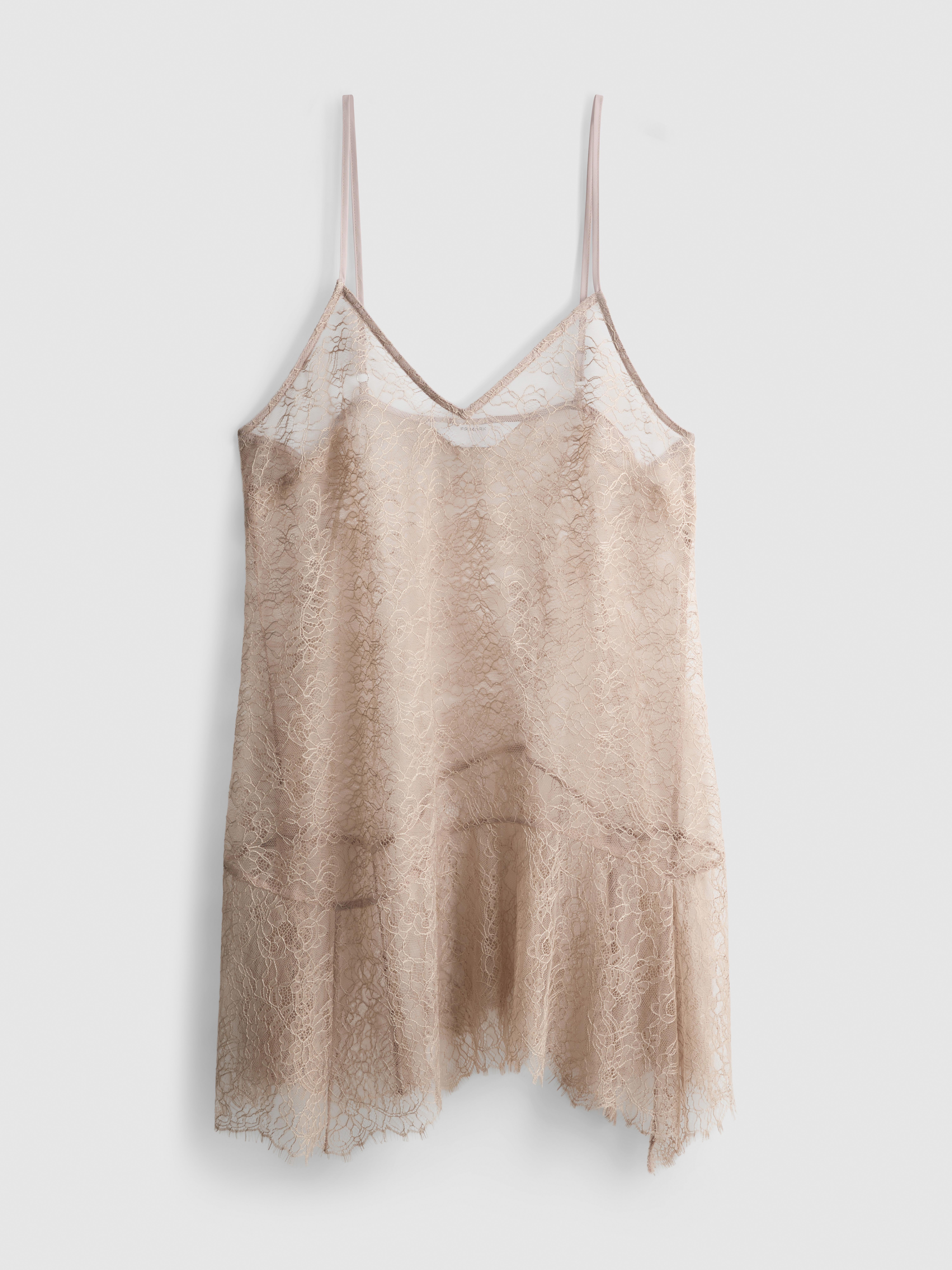 Longline Sheer Lace Cami Top
