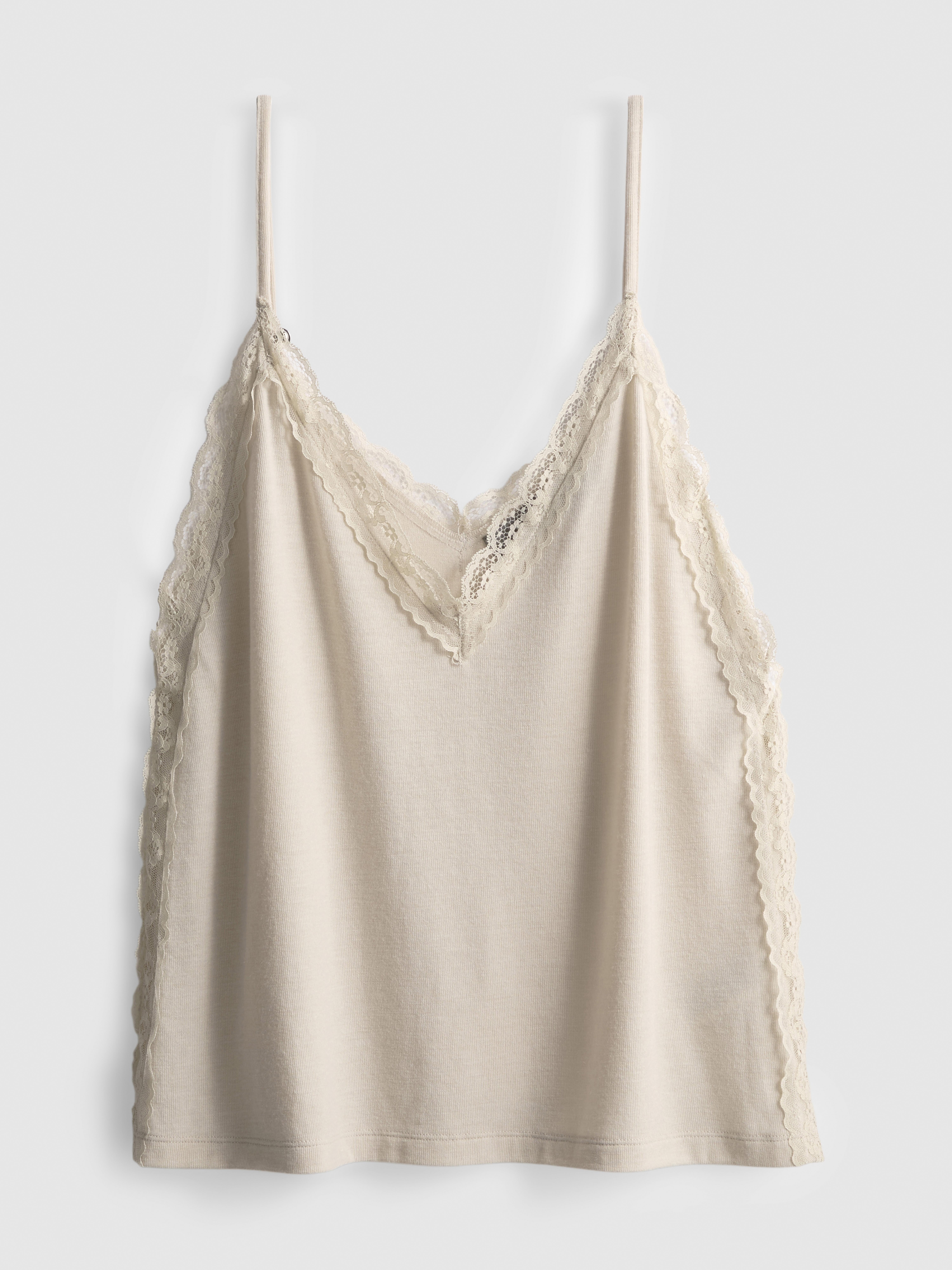 Relaxed Lace-Trim Cami Top