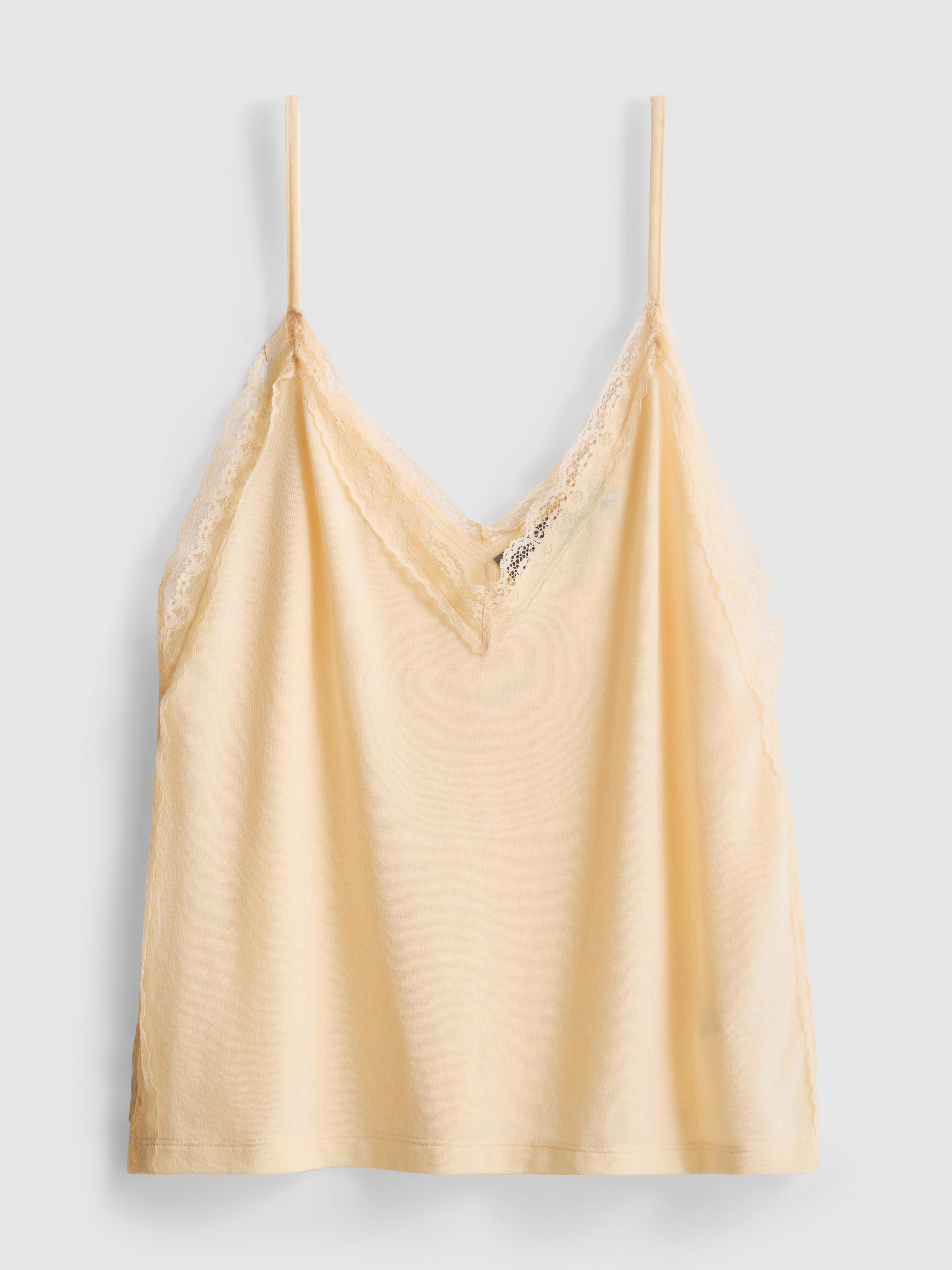 Relaxed Lace Trim Cami Top