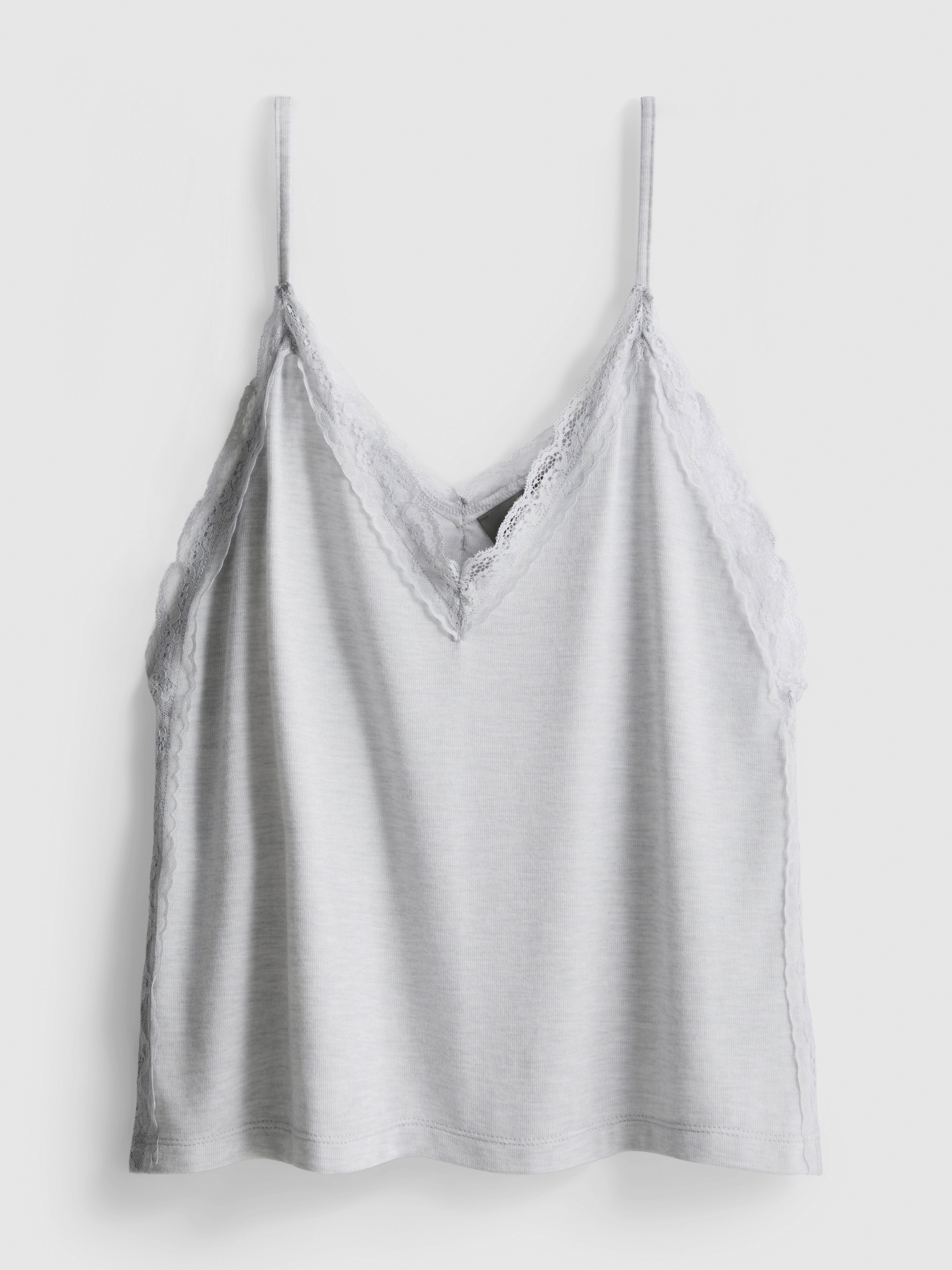 Relaxed Lace Trim Cami Top