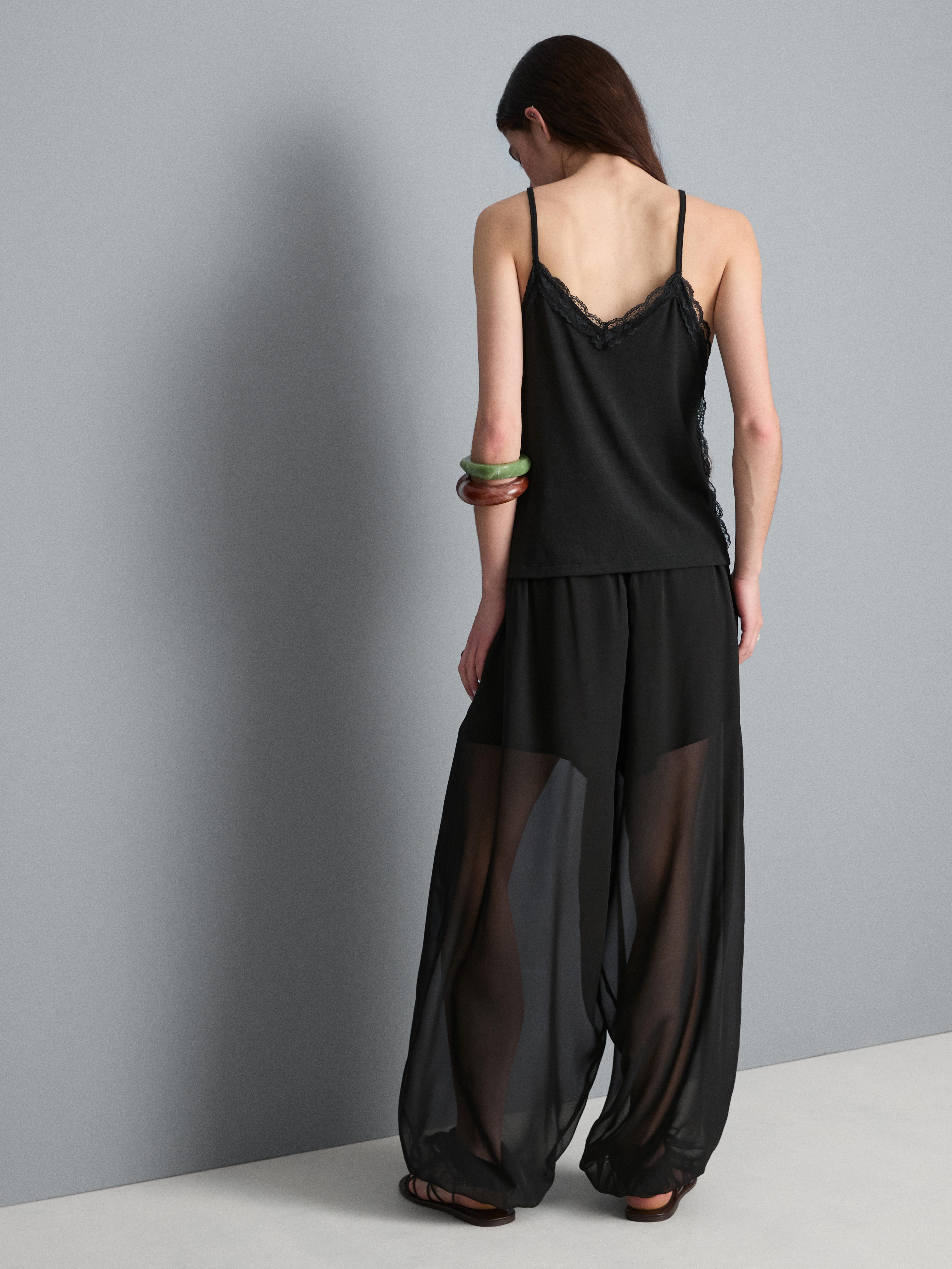 Relaxed Lace-Trim Cami Top