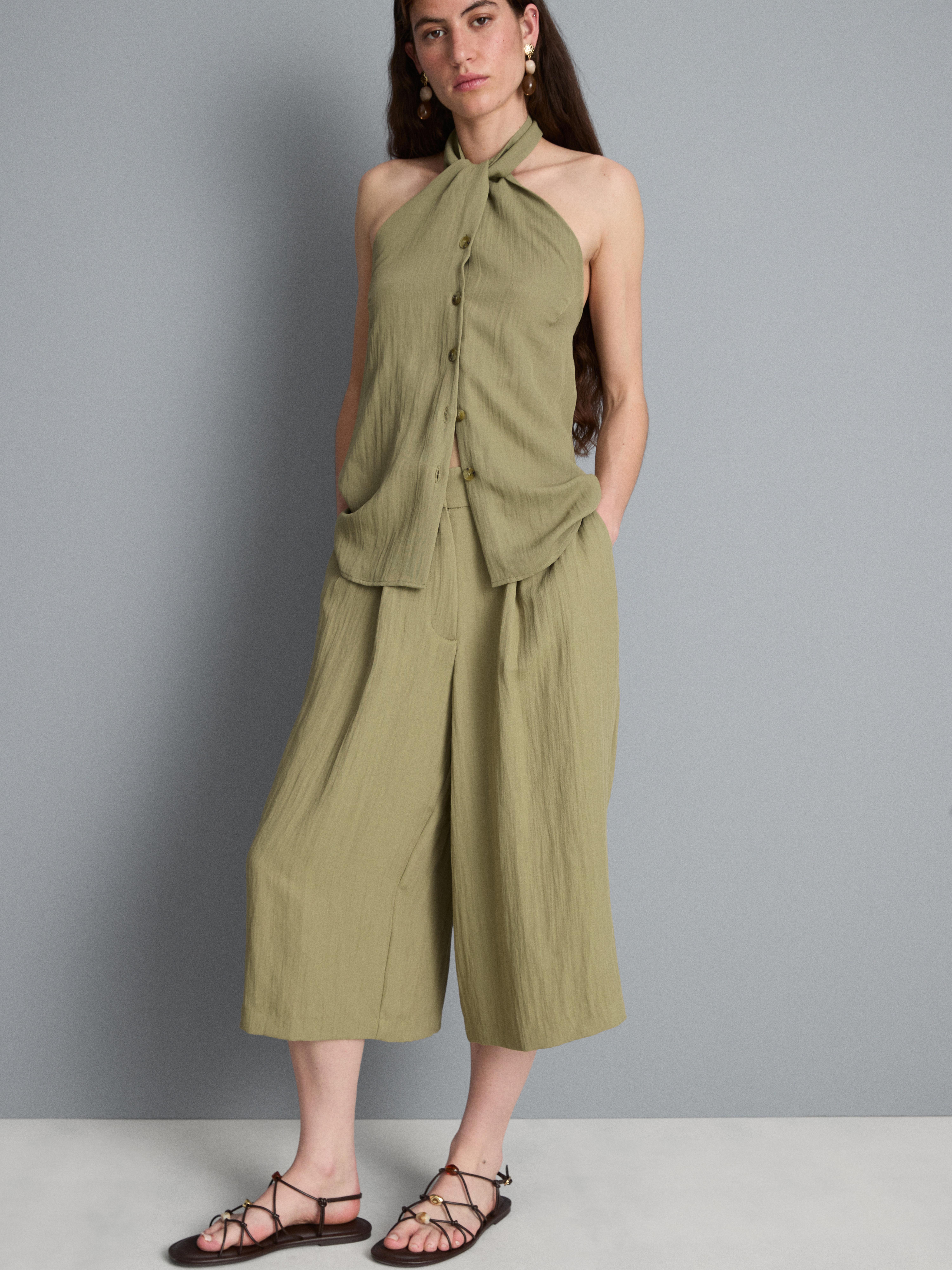 Woven Culotte Pants