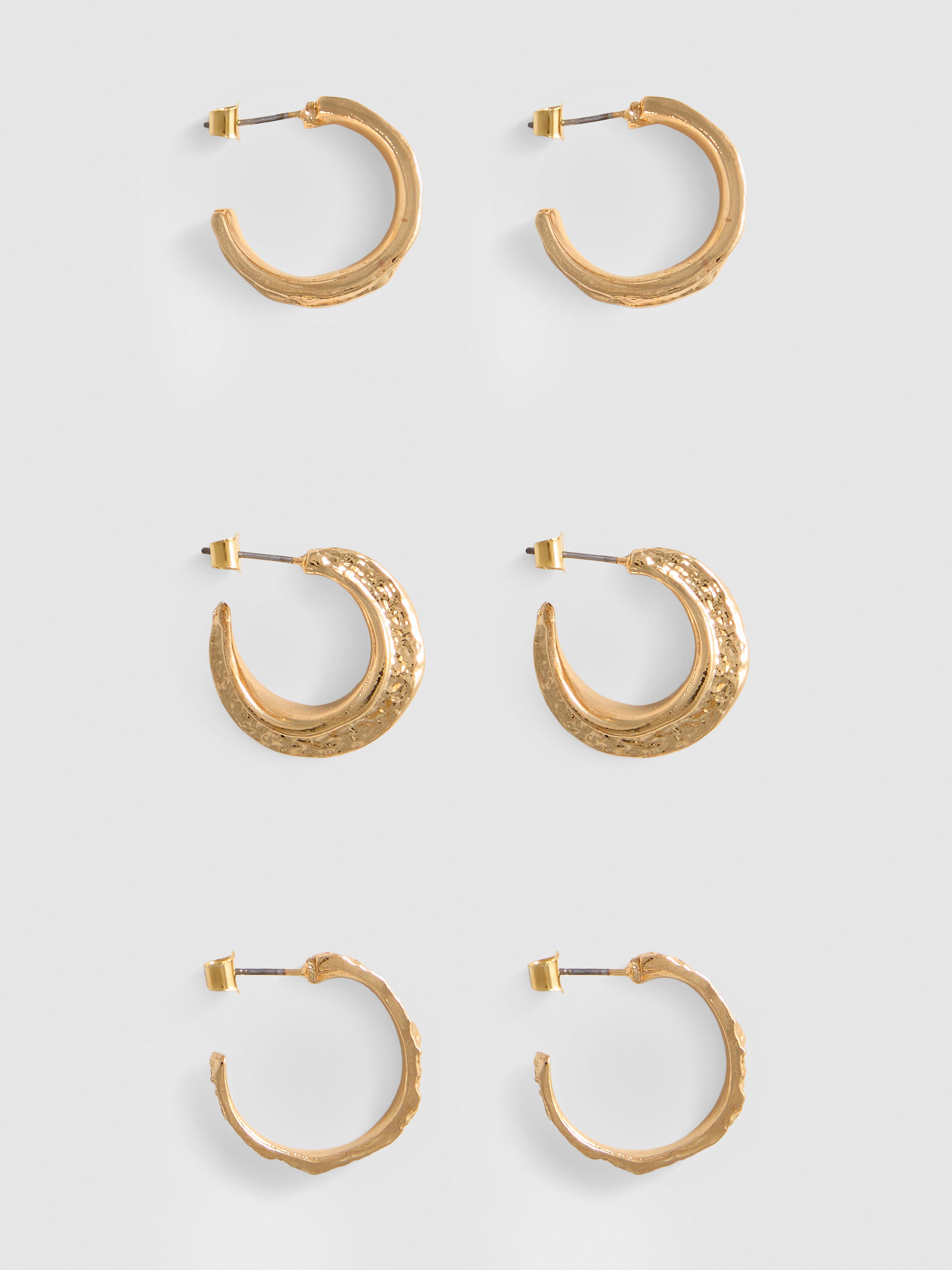3pk Hoop Earrings