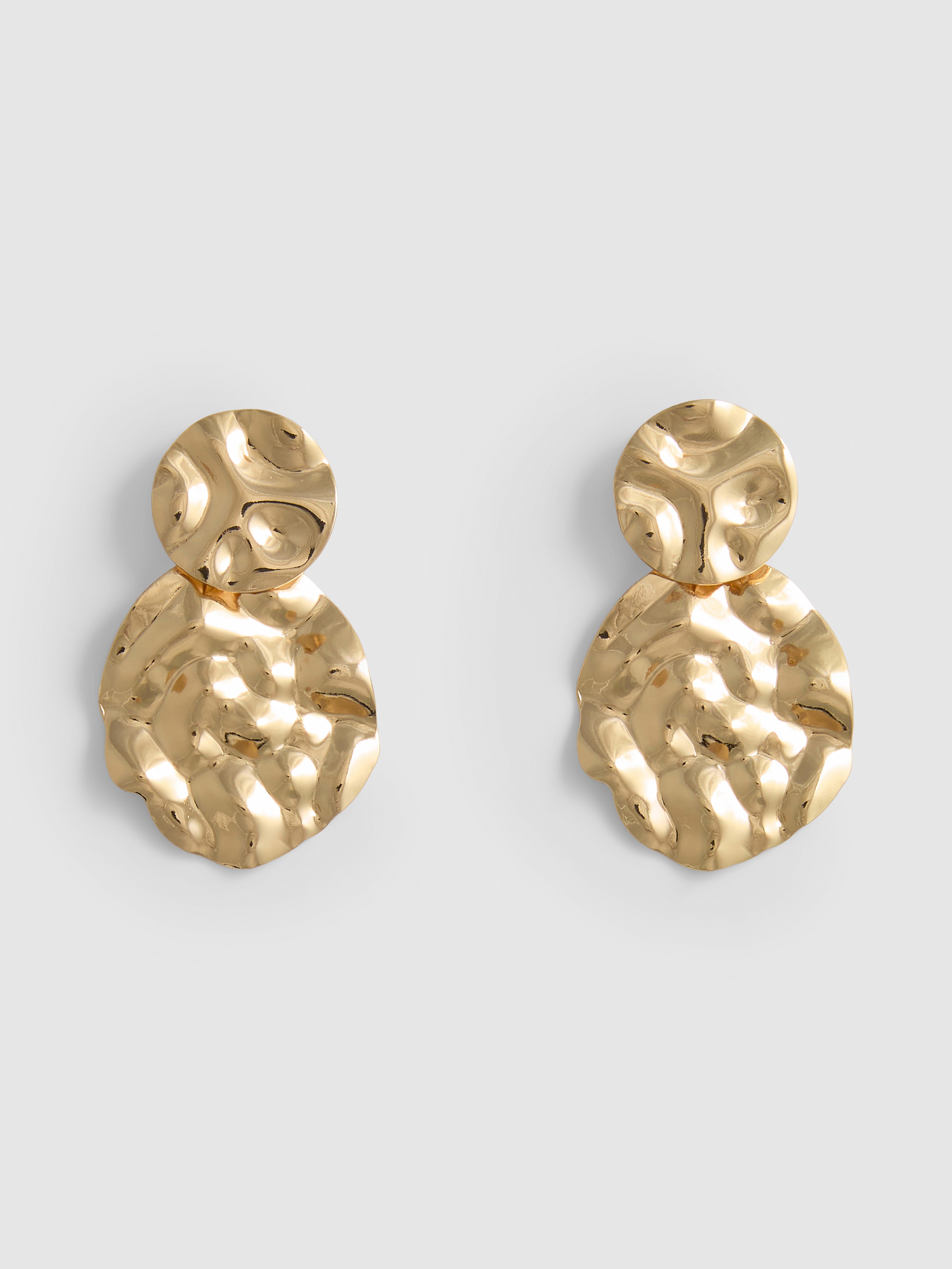 Hammered Drop Earrings