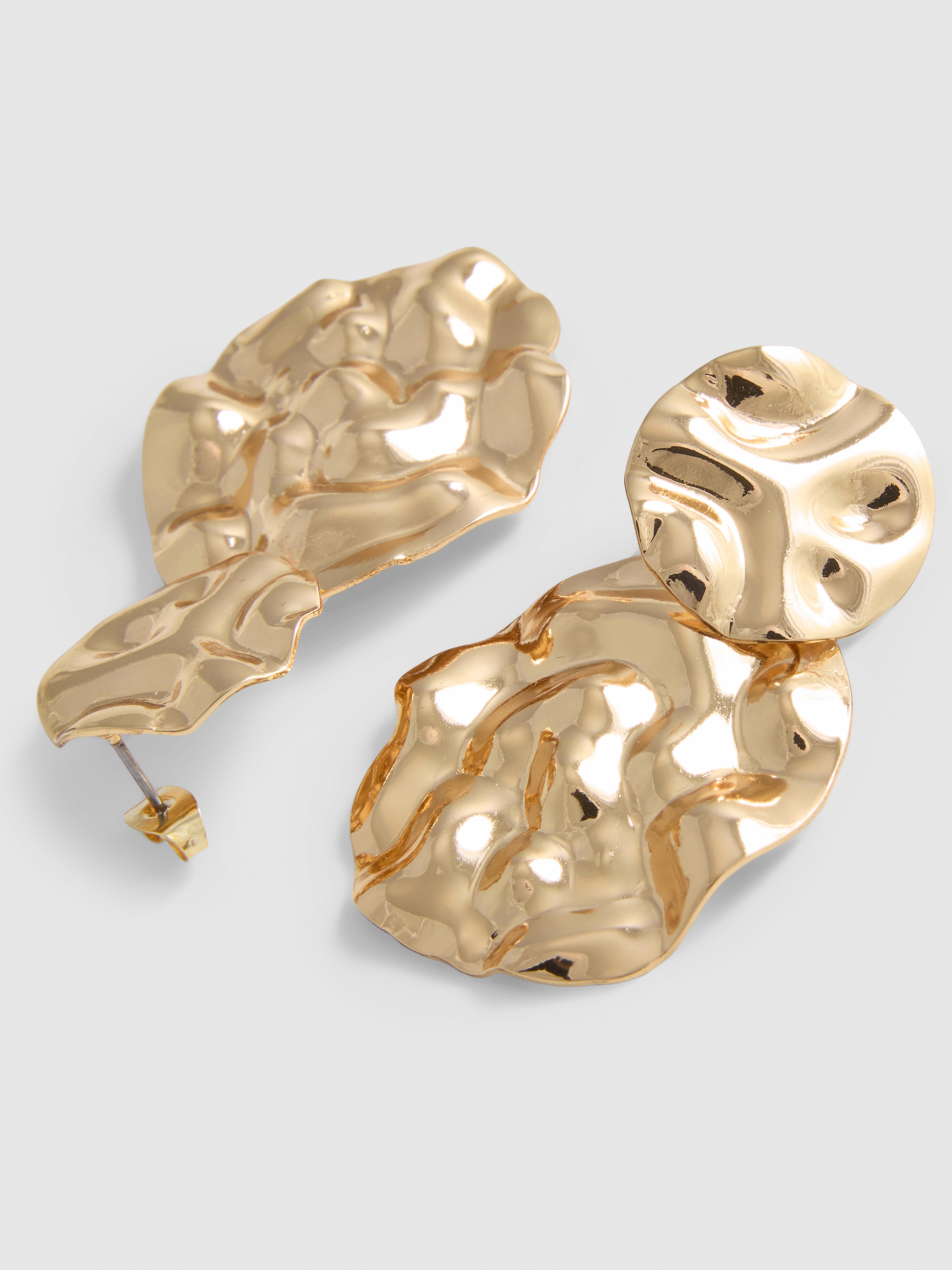 Hammered Drop Earrings