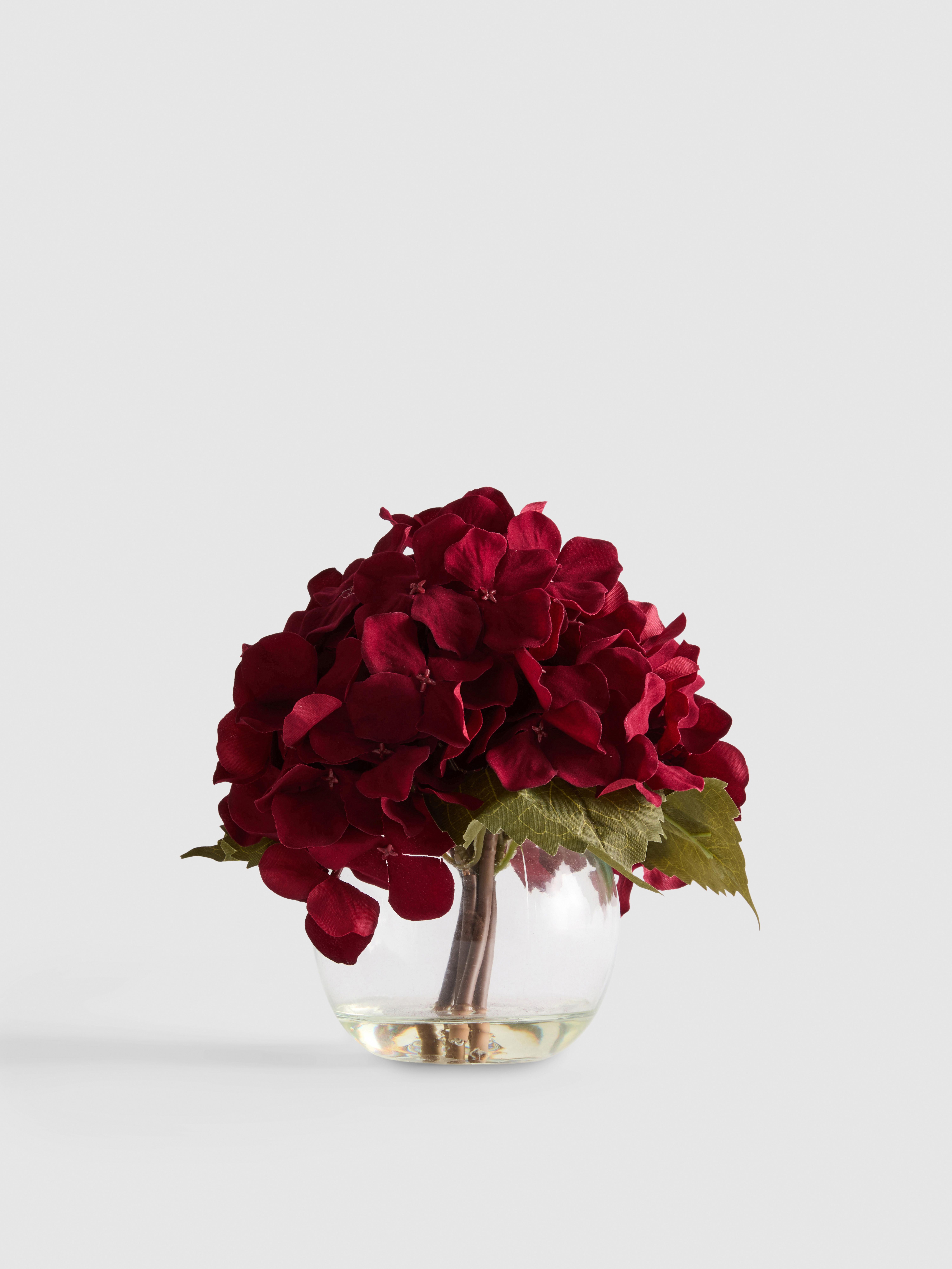 Faux Hydrangea Vase