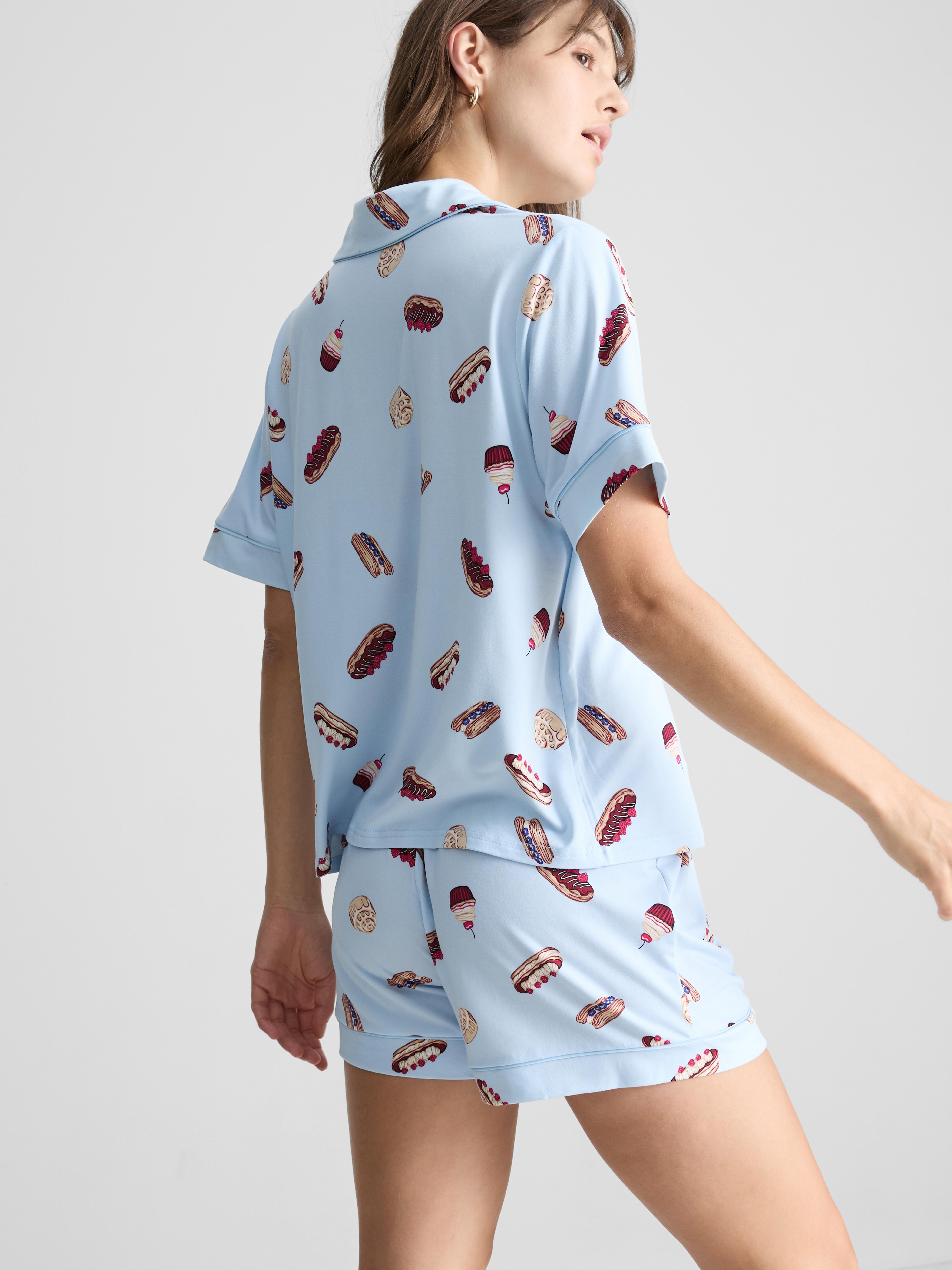 Printed Boyfriend Shorty Pajamas