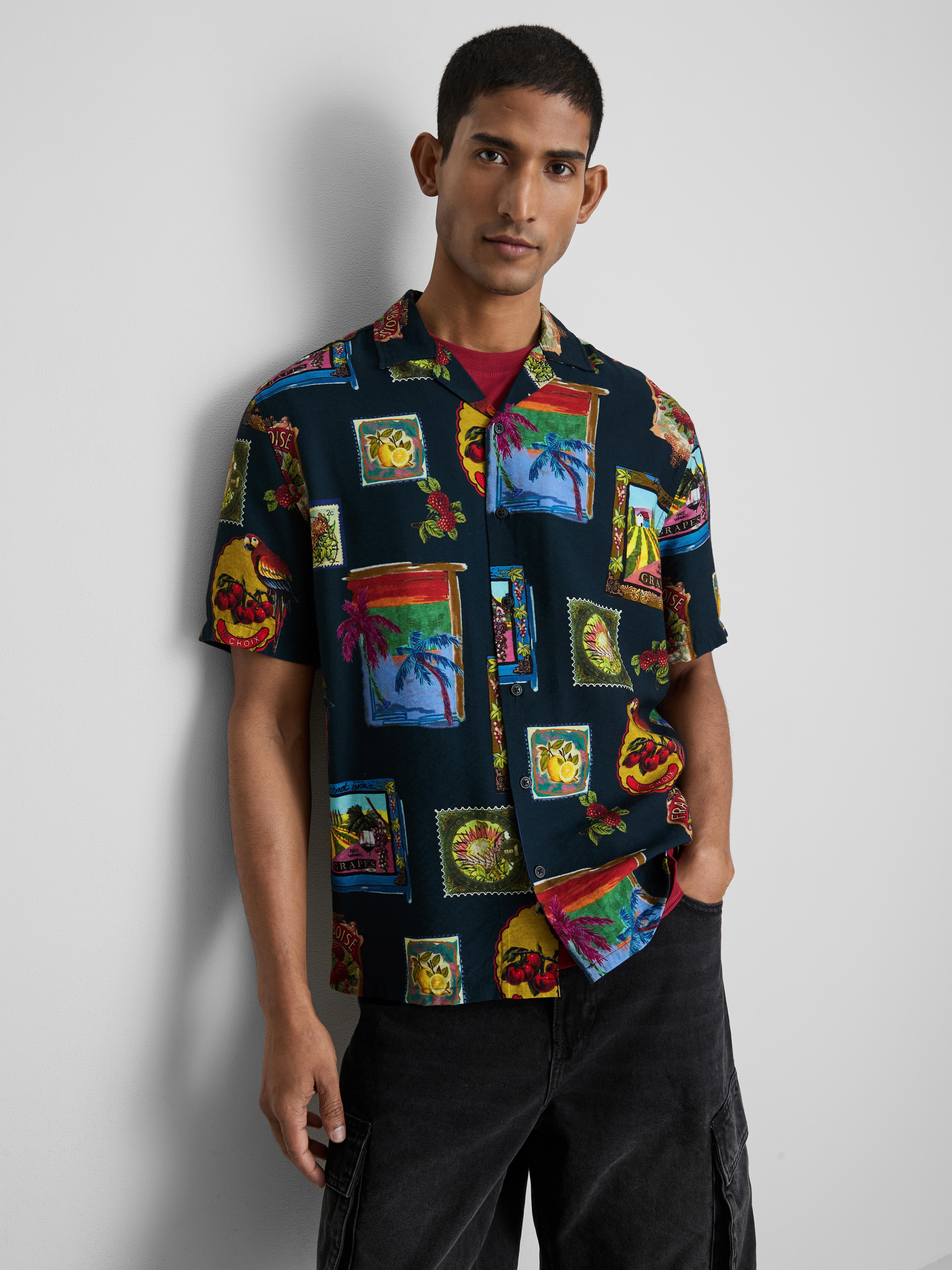 Resort Print Revere Collar Shirt
