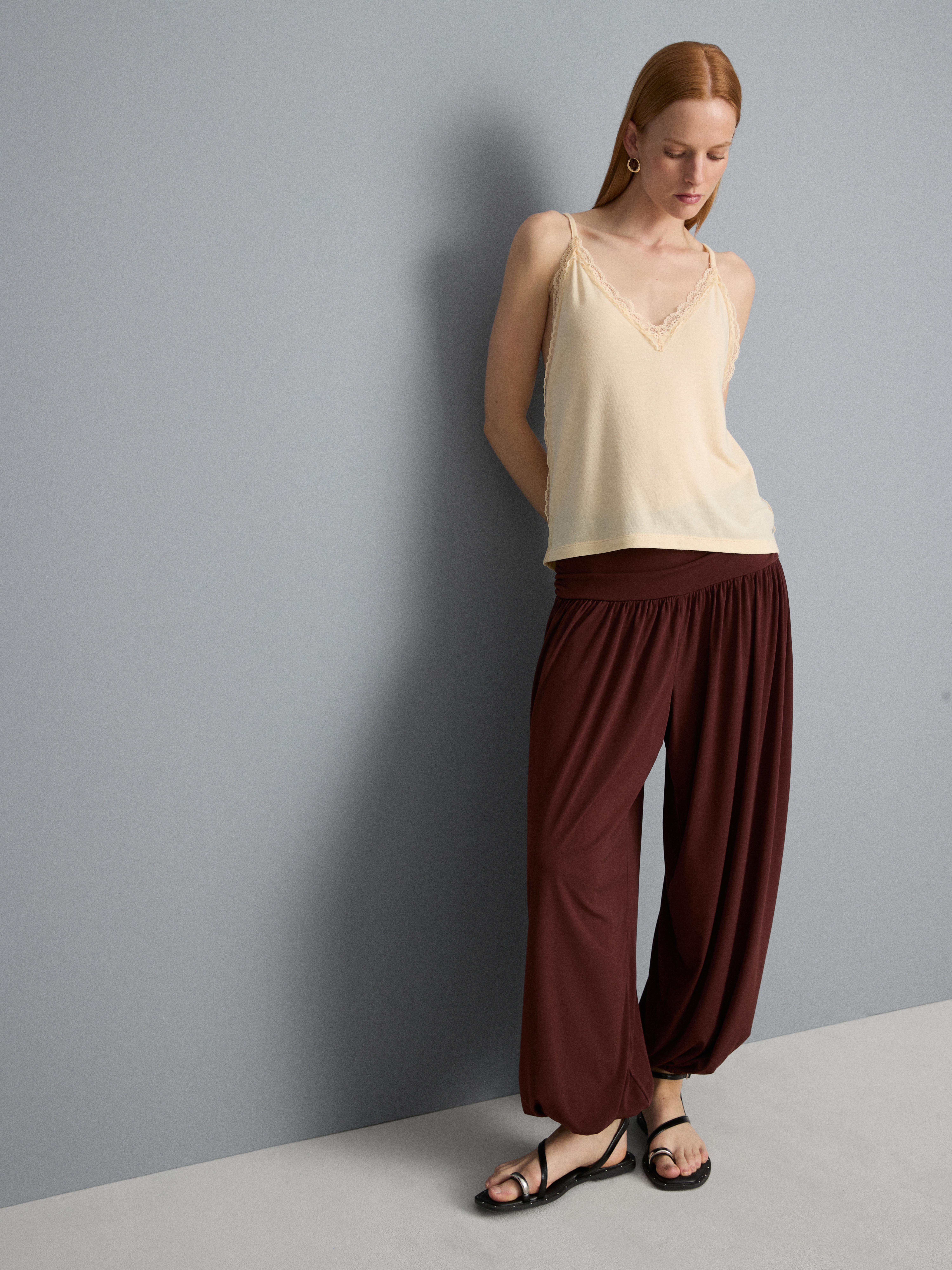 Draped Harem Pants