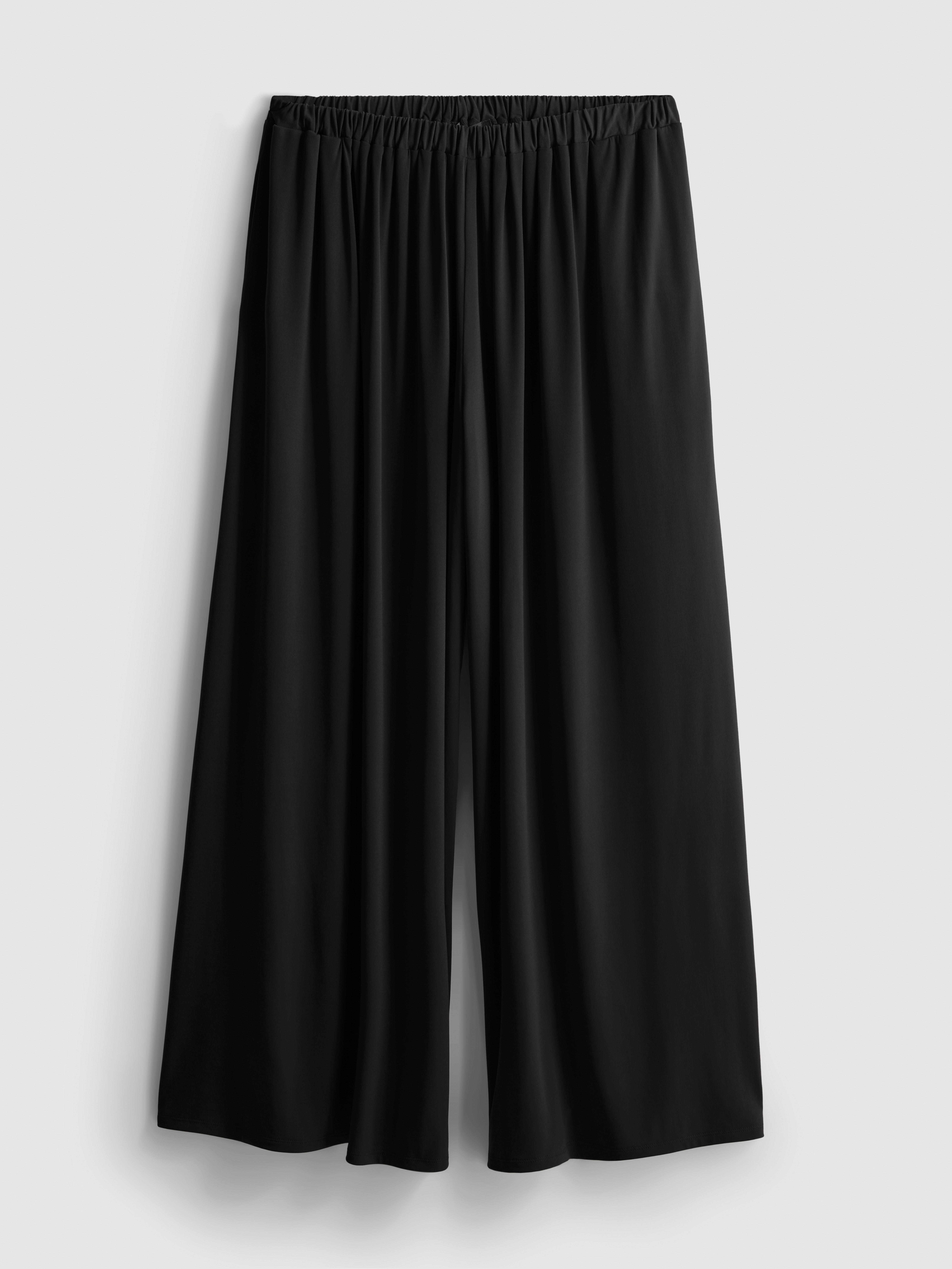 Gedrapeerde broek met wijde pijpen