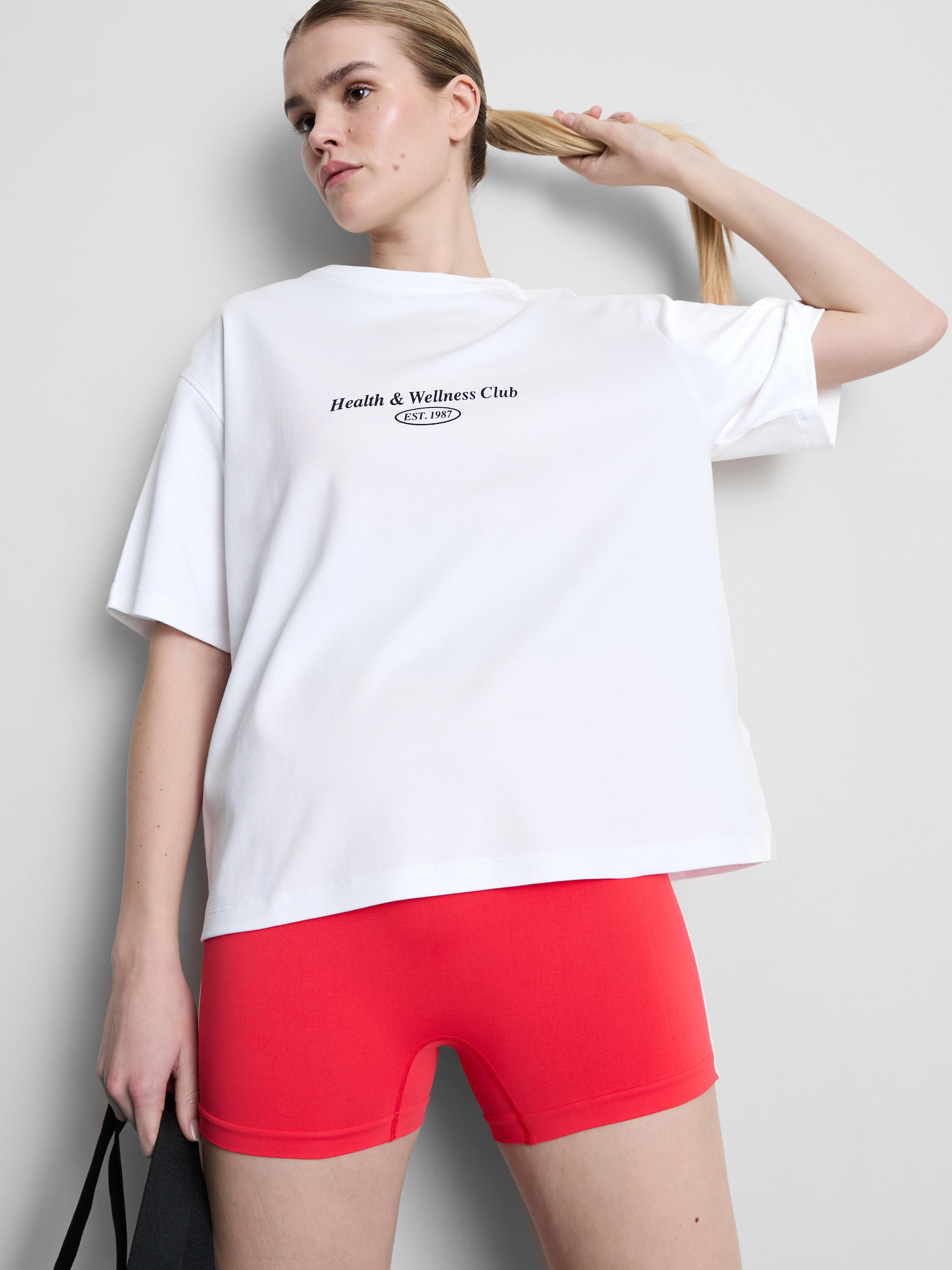 Relaxed Cotton Graphic Active Tee