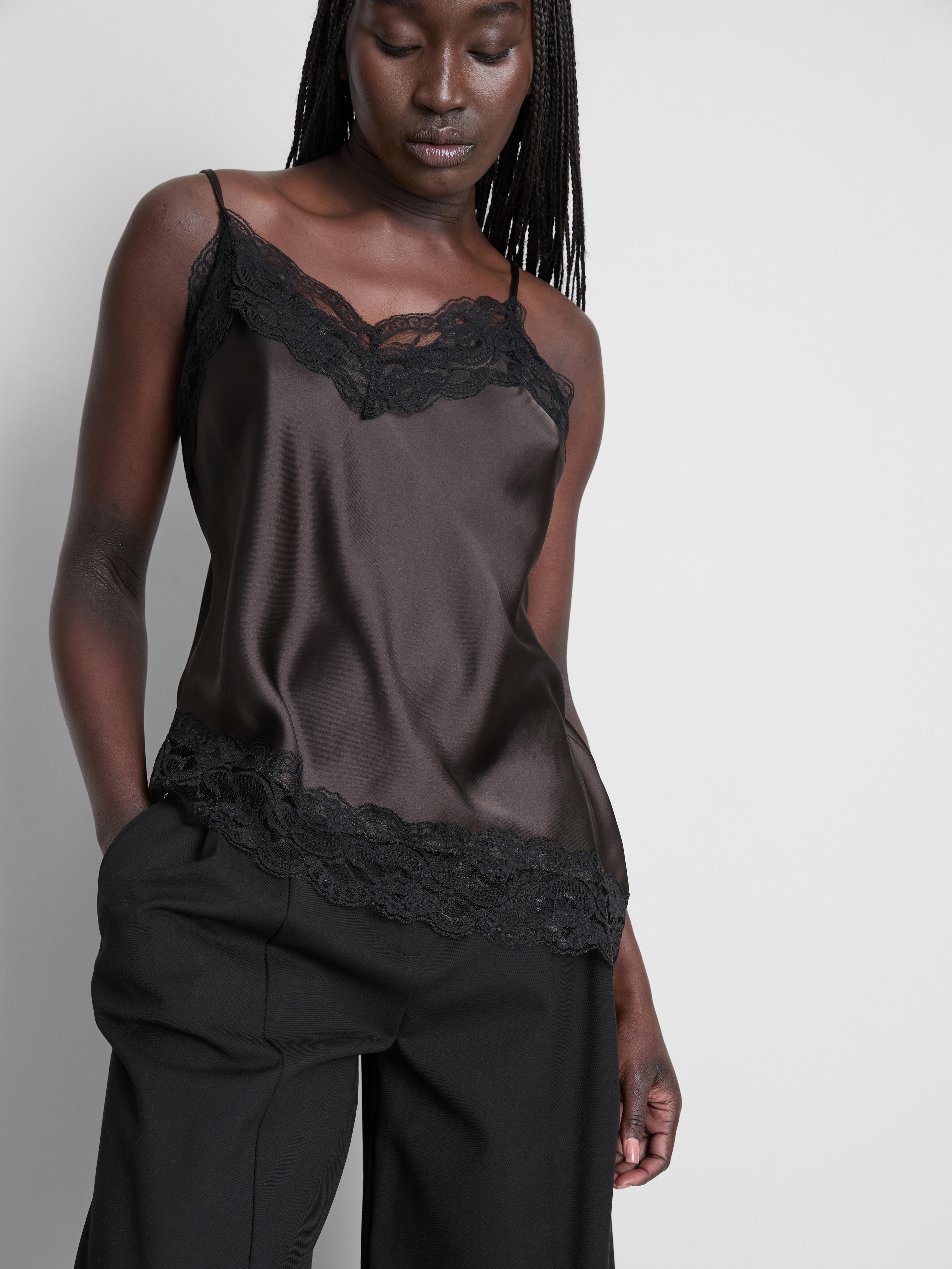 Womens Chocolate Satin Asymmetric Cami | Primark