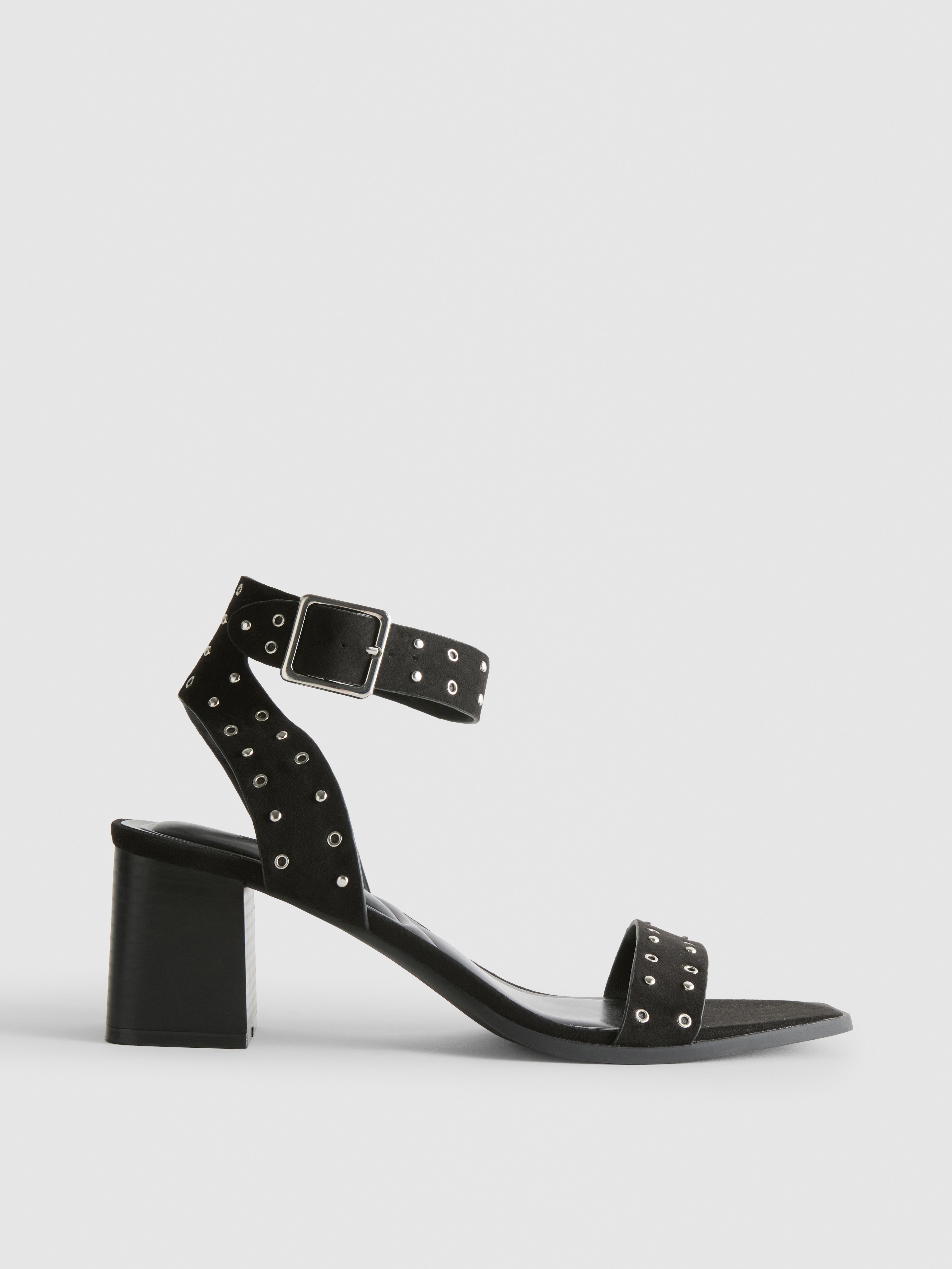 Studded Block Heel Sandals
