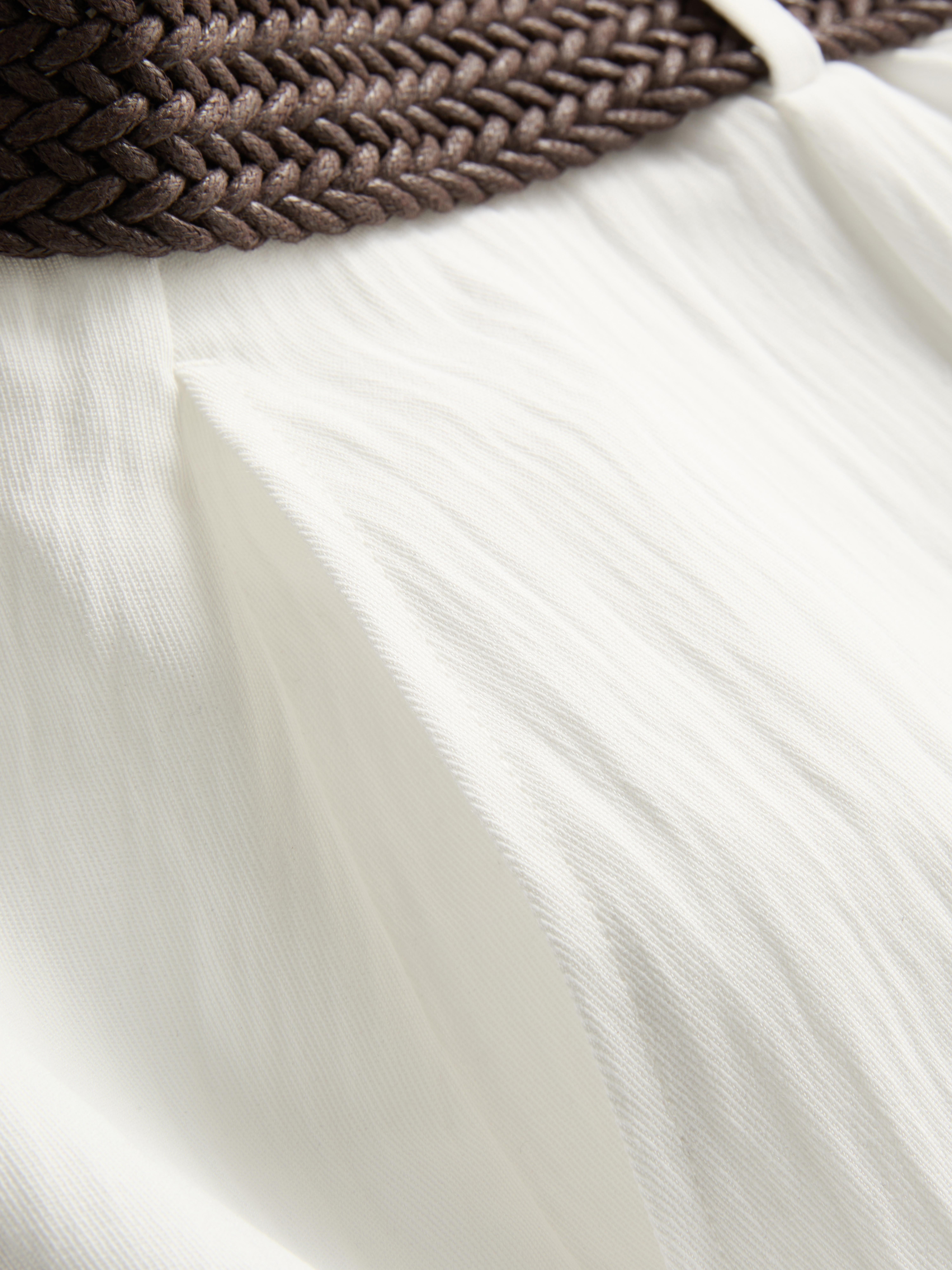Bermuda texturé à ceinture