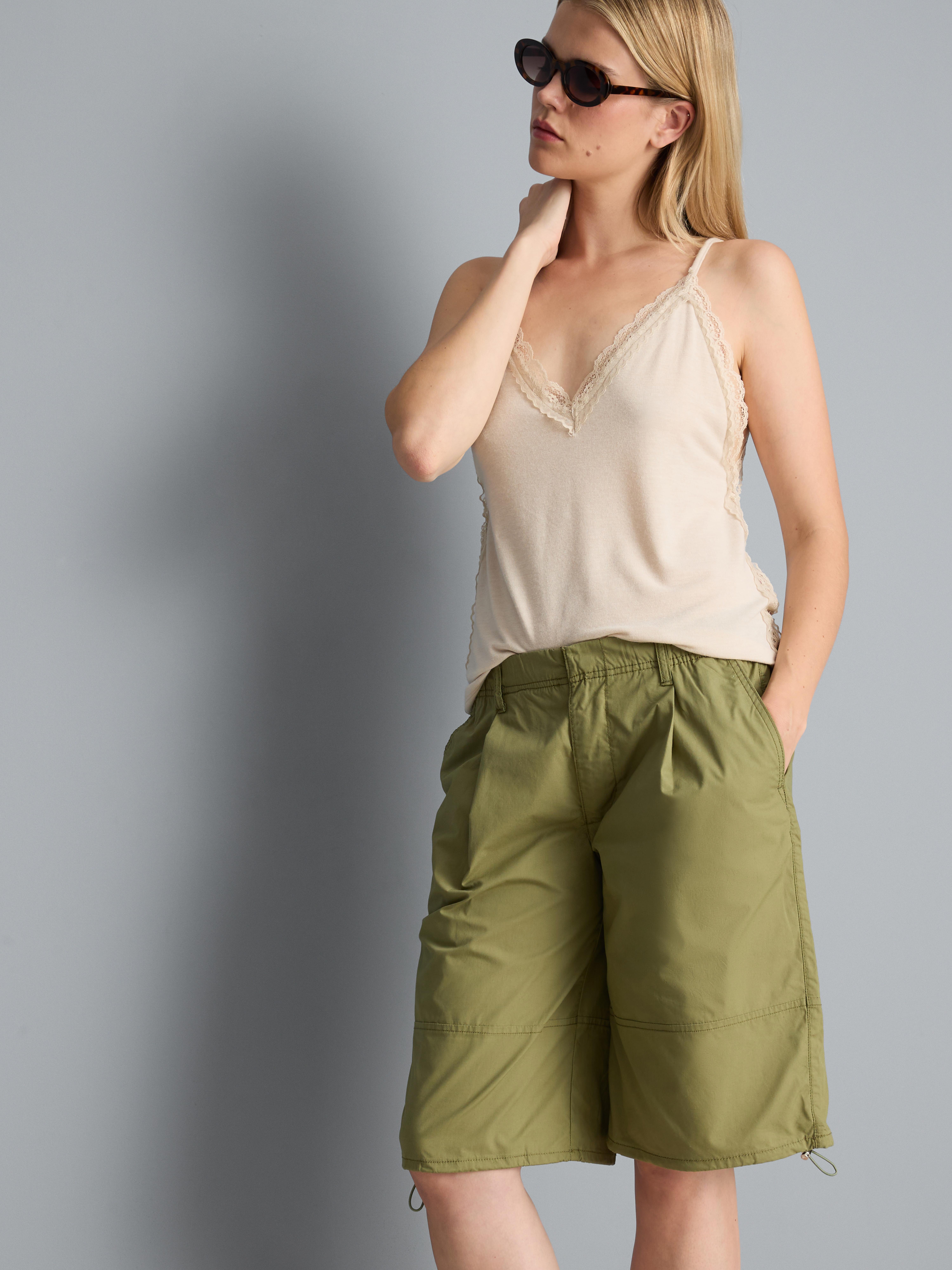 Lange Cargo-Shorts aus Baumwollmischung